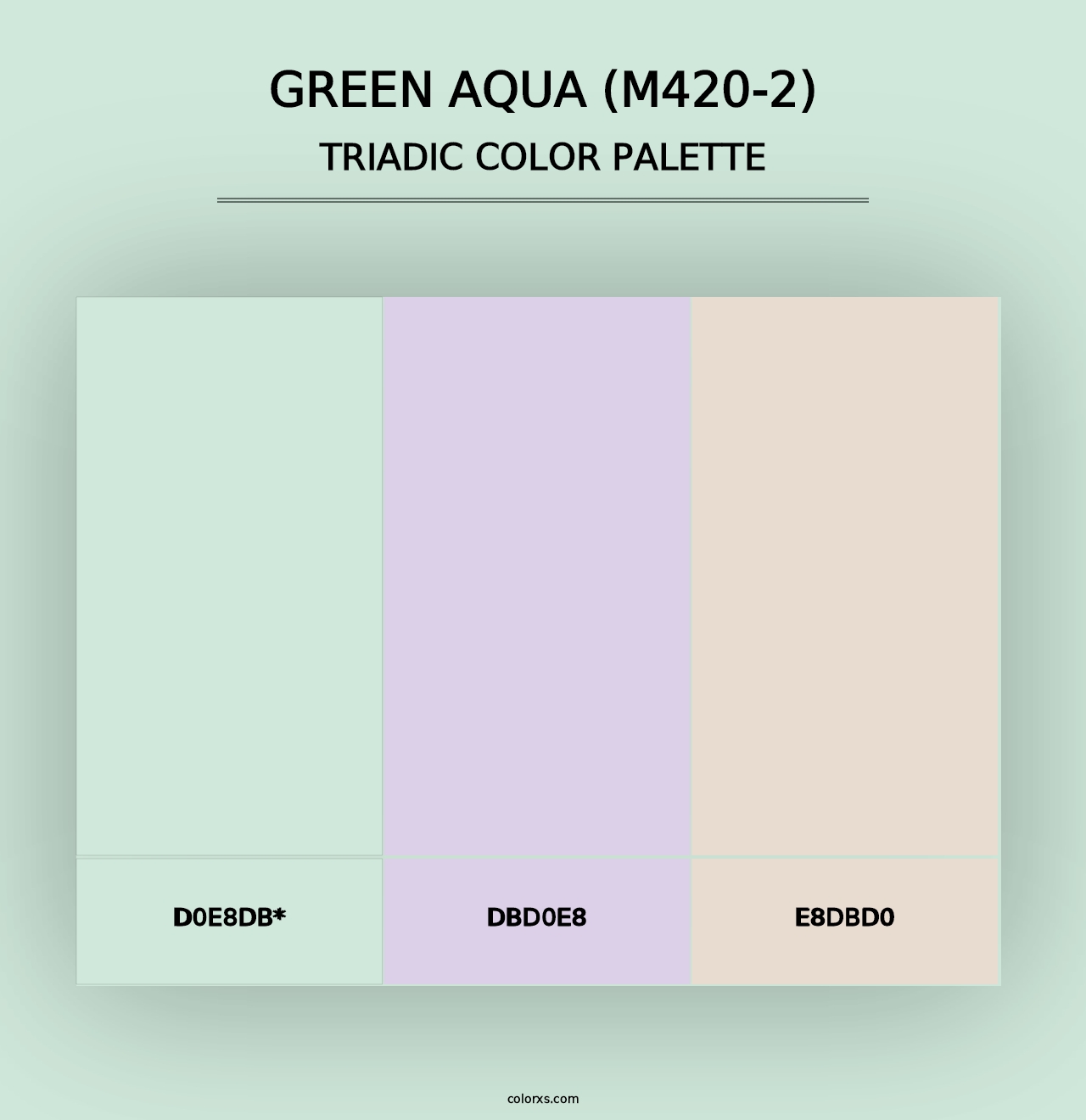 Green Aqua (M420-2) - Triadic Color Palette