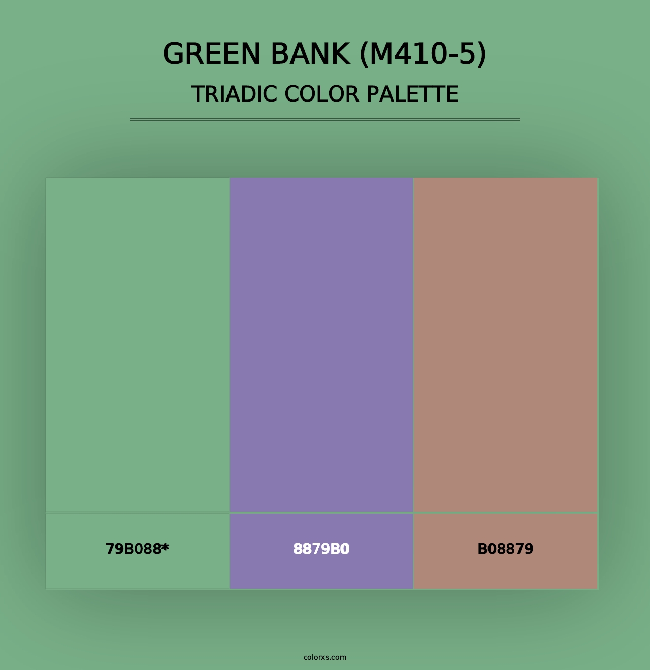 Green Bank (M410-5) - Triadic Color Palette