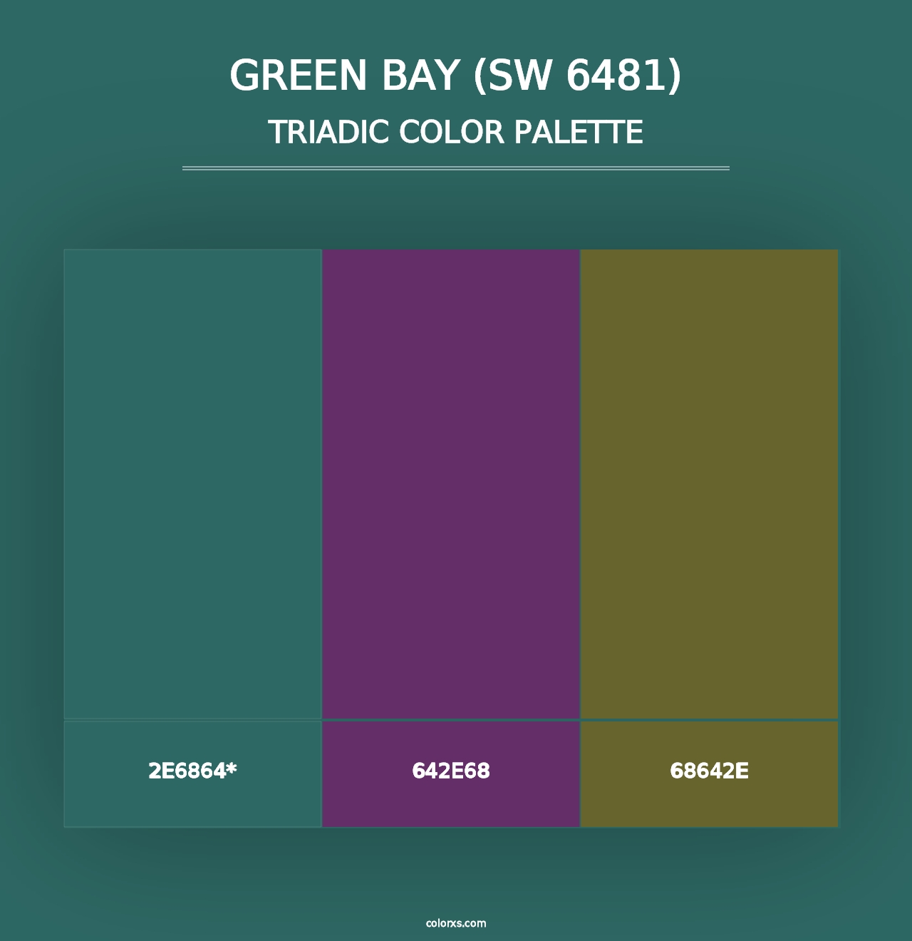 Green Bay (SW 6481) - Triadic Color Palette