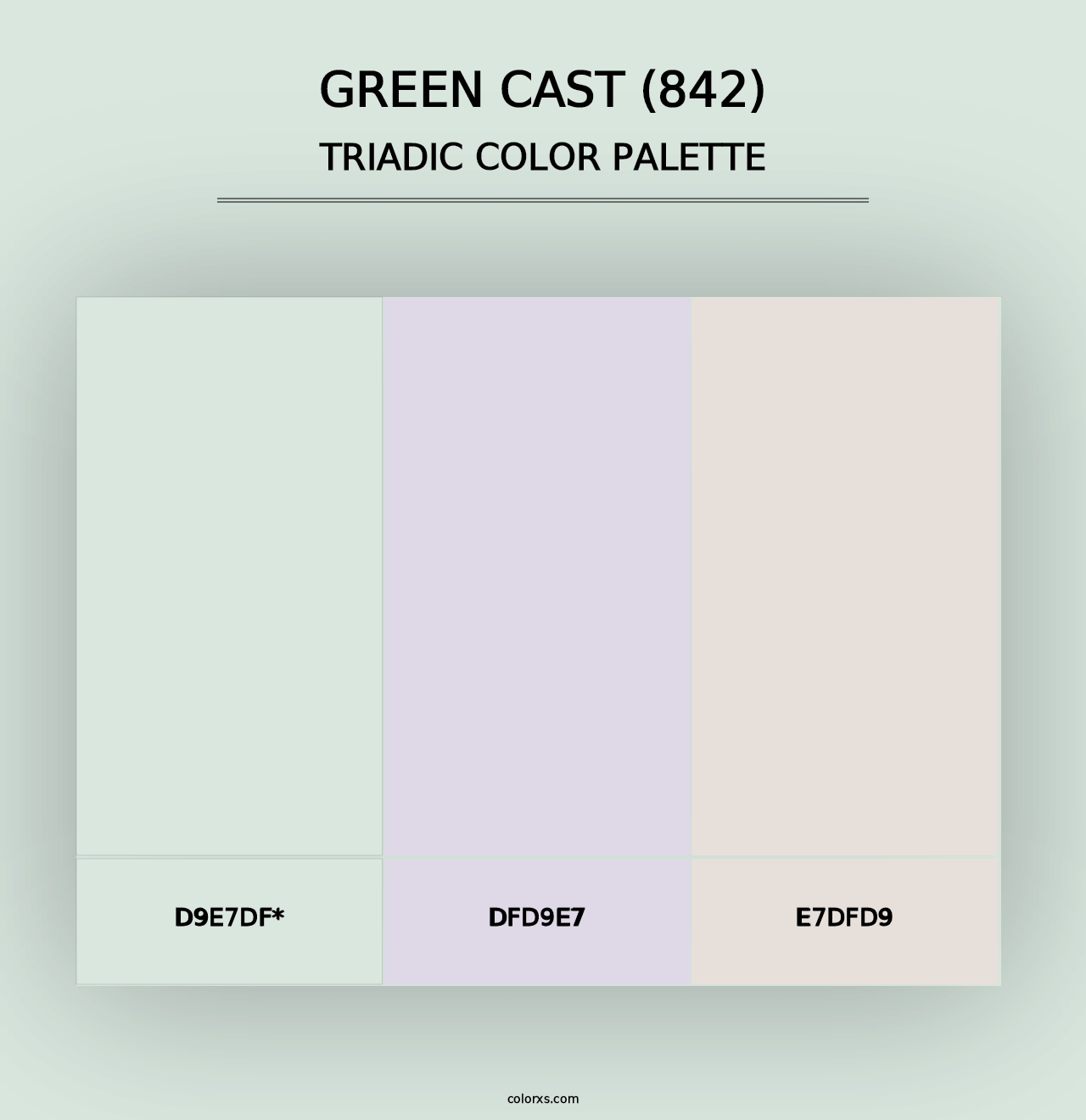 Green Cast (842) - Triadic Color Palette