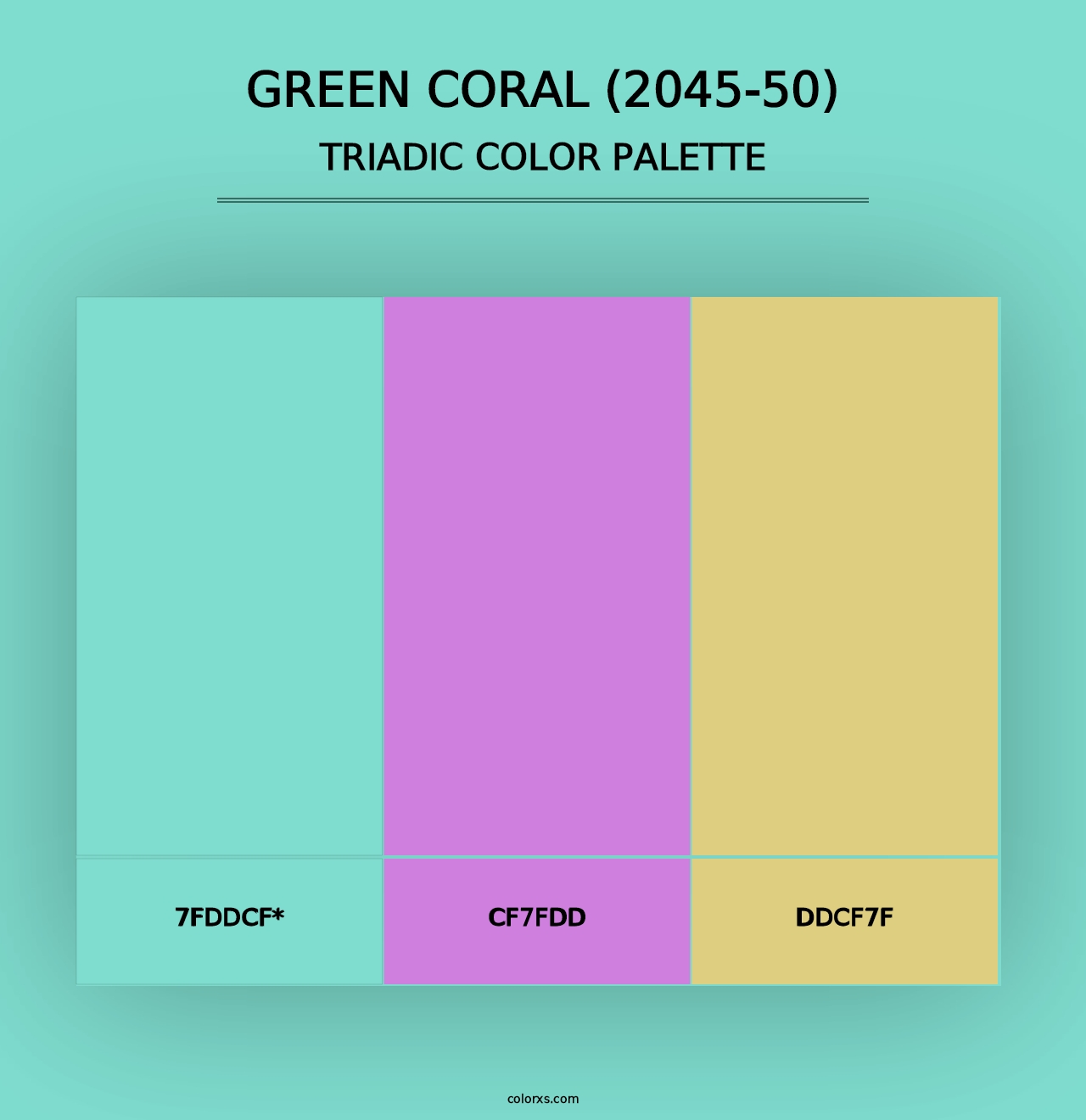 Green Coral (2045-50) - Triadic Color Palette