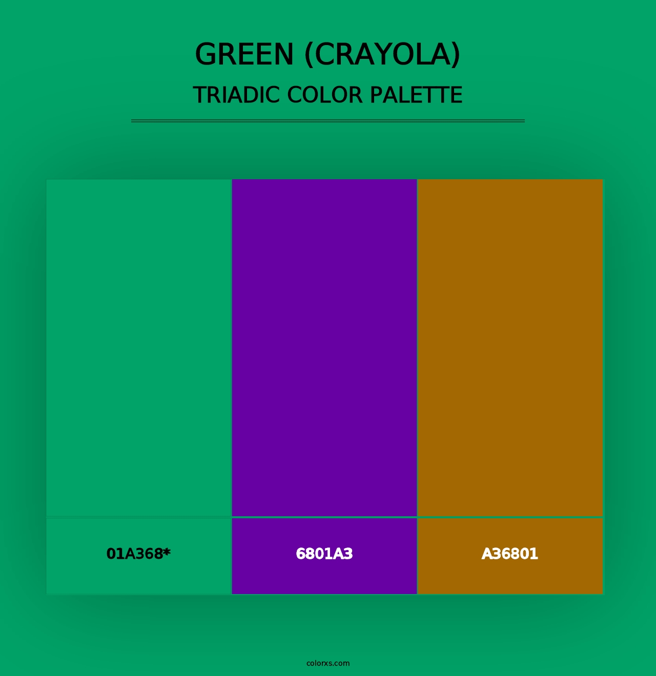 Green (Crayola) - Triadic Color Palette