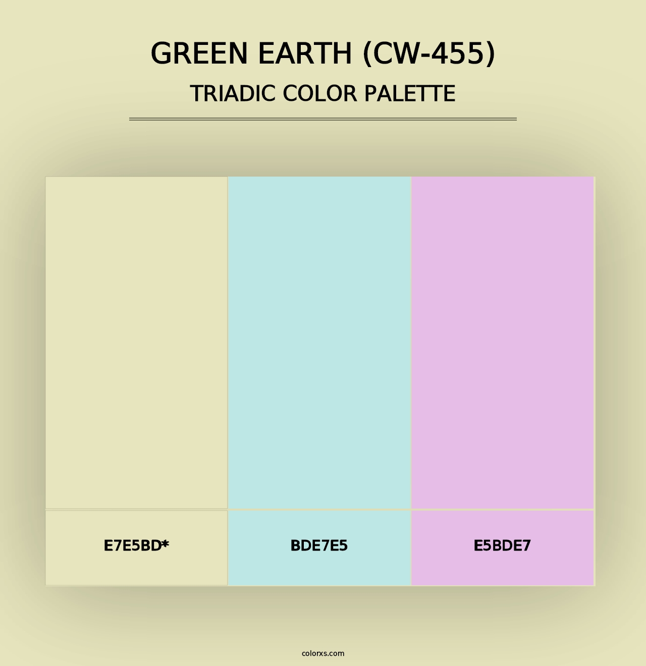 Green Earth (CW-455) - Triadic Color Palette