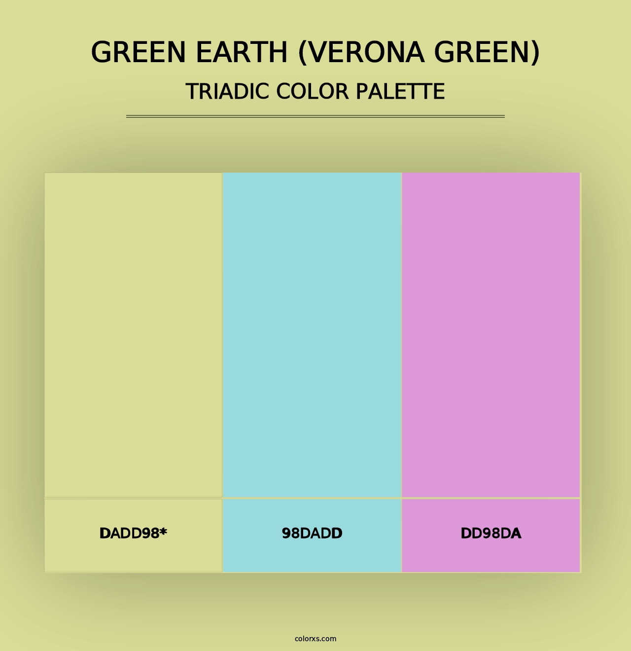 Green Earth (Verona Green) - Triadic Color Palette