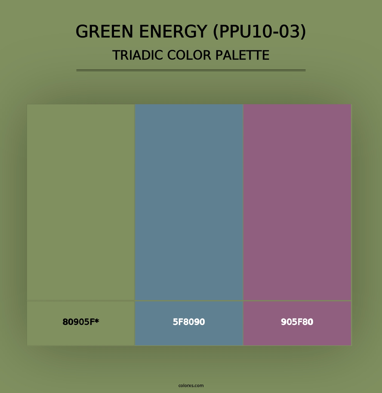 Green Energy (PPU10-03) - Triadic Color Palette