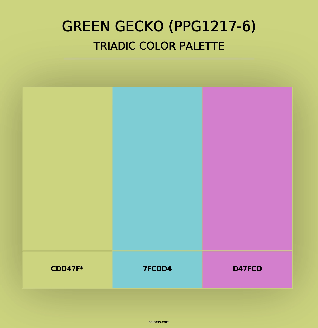 Green Gecko (PPG1217-6) - Triadic Color Palette