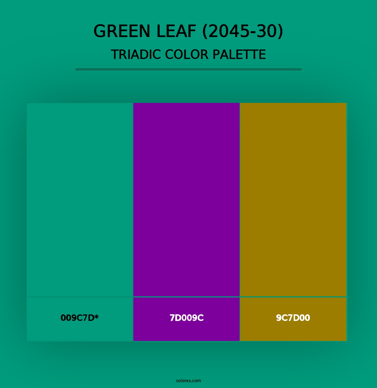 Green Leaf (2045-30) - Triadic Color Palette