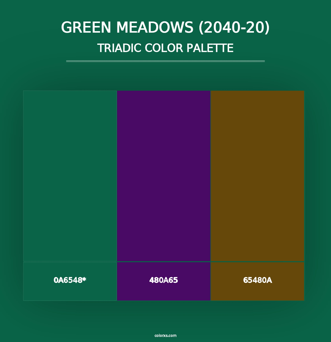 Green Meadows (2040-20) - Triadic Color Palette