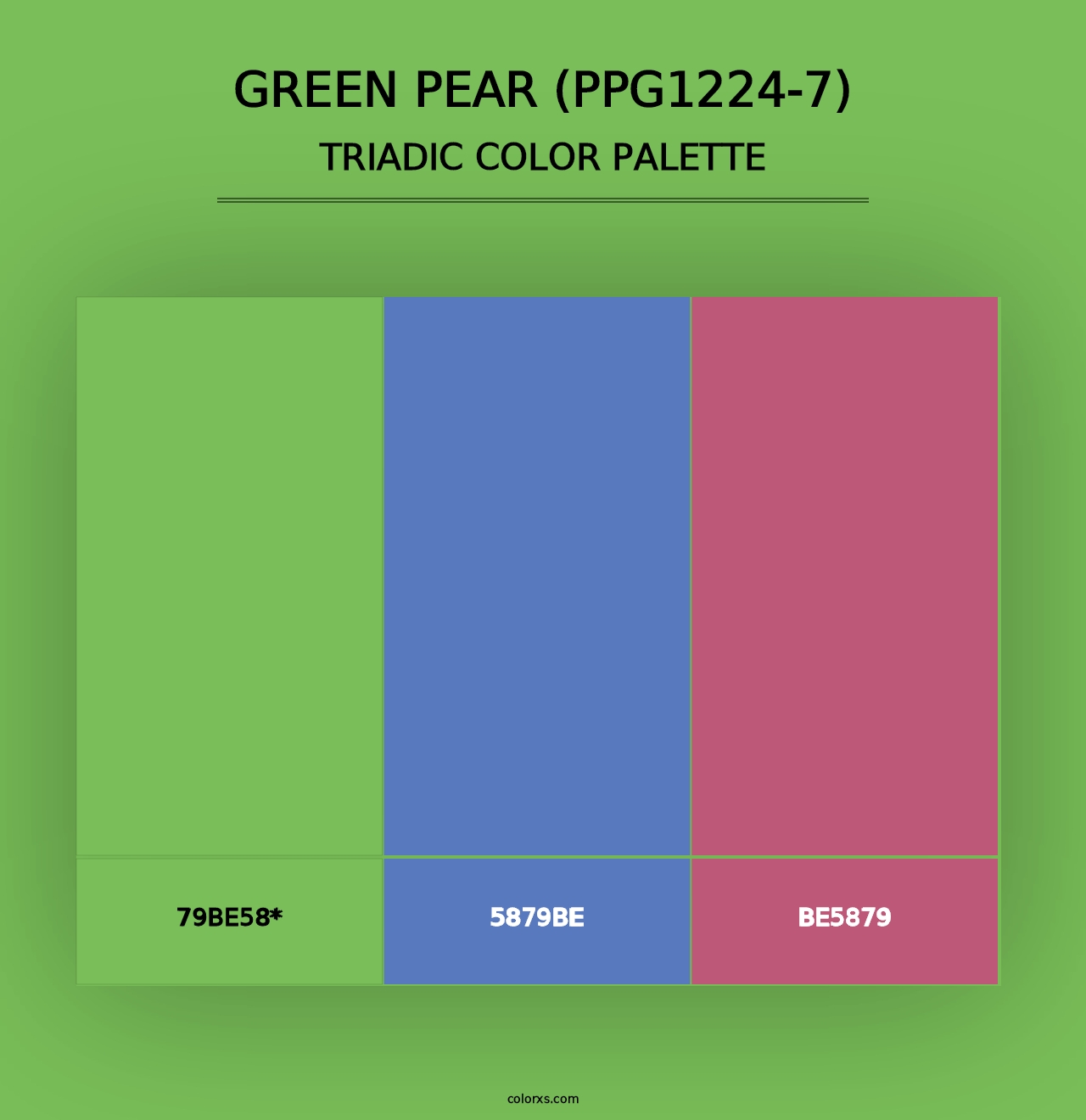 Green Pear (PPG1224-7) - Triadic Color Palette