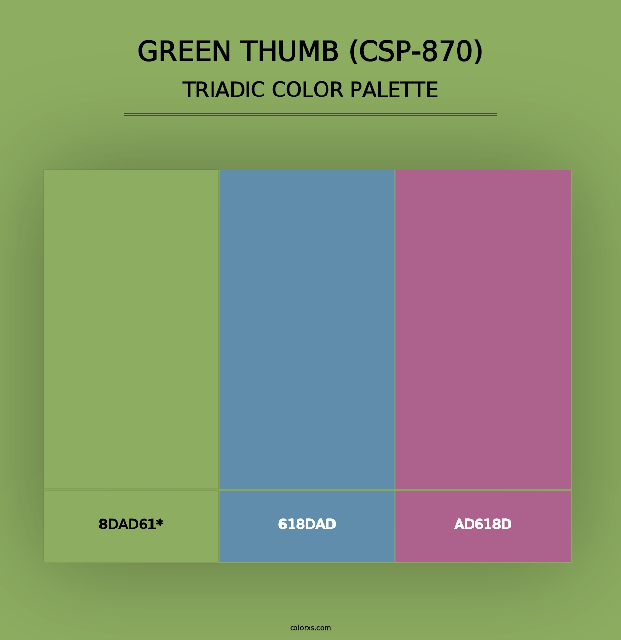 Green Thumb (CSP-870) - Triadic Color Palette