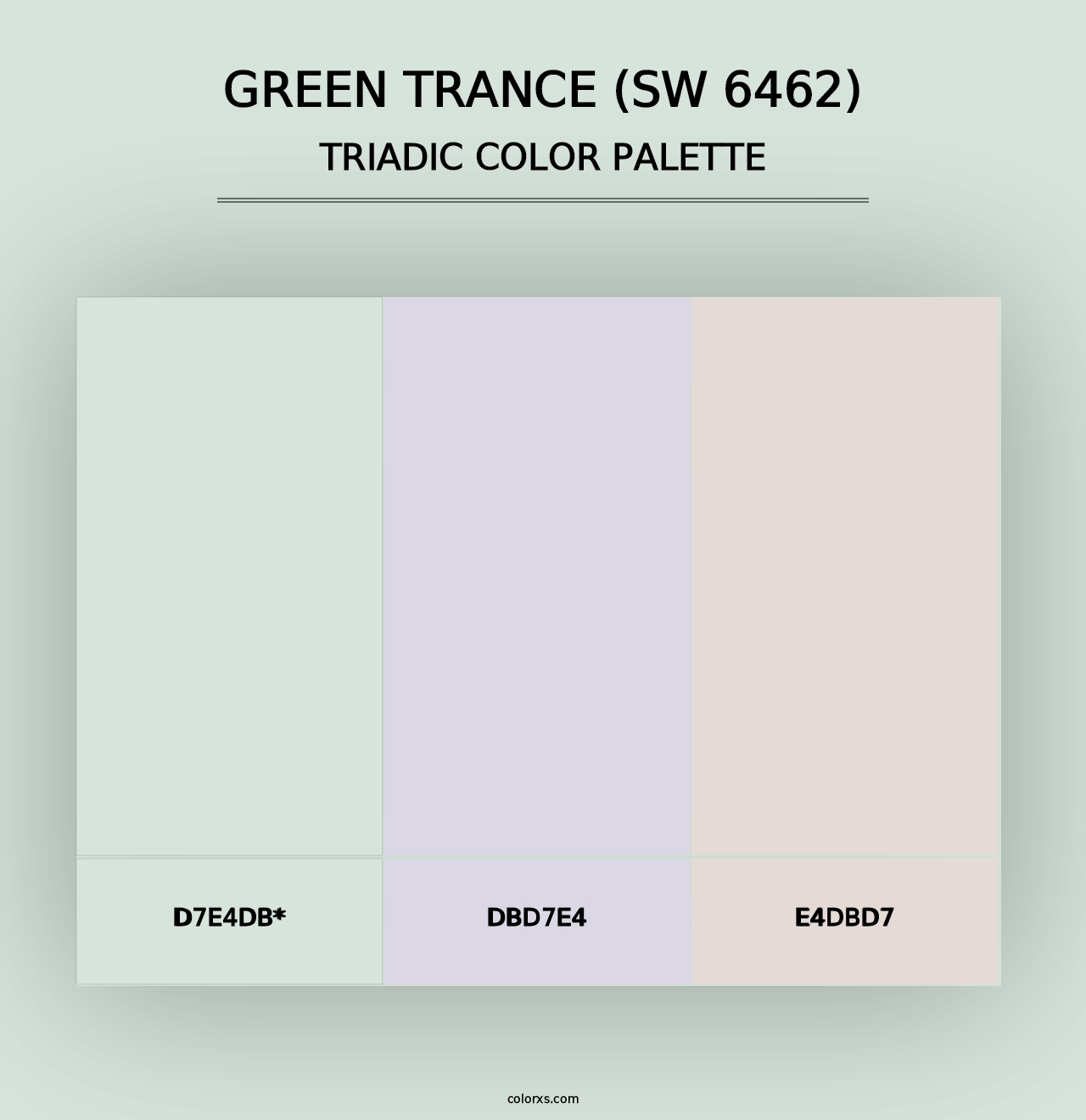 Green Trance (SW 6462) - Triadic Color Palette