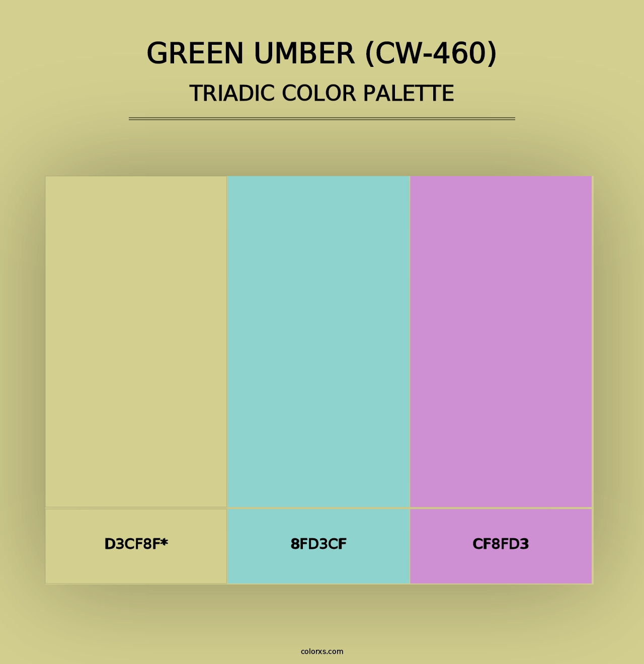 Green Umber (CW-460) - Triadic Color Palette