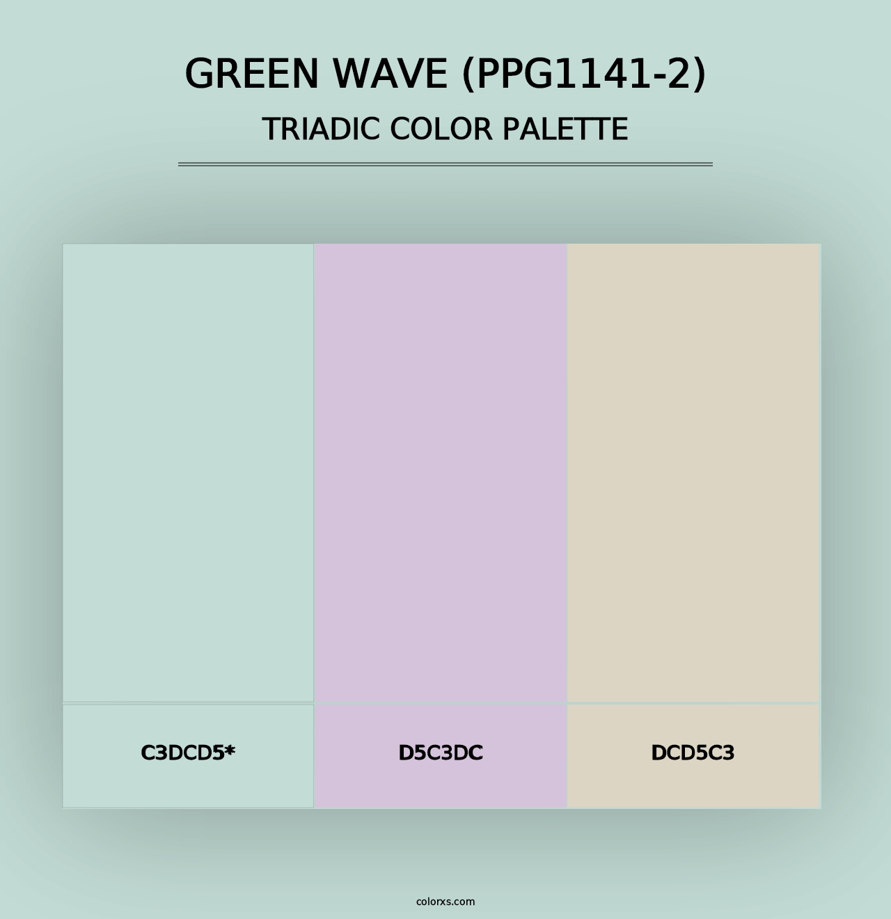 Green Wave (PPG1141-2) - Triadic Color Palette