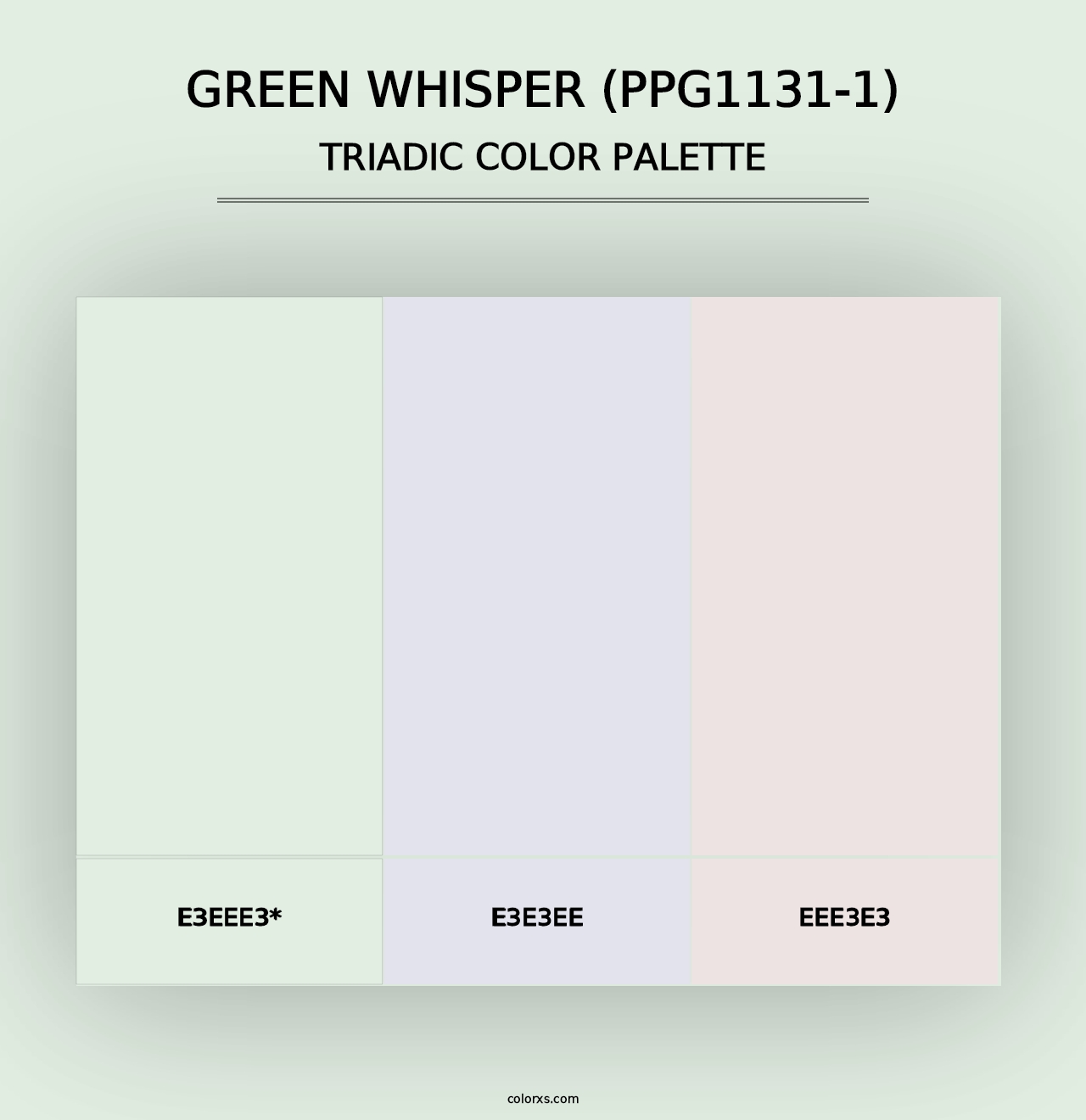 Green Whisper (PPG1131-1) - Triadic Color Palette