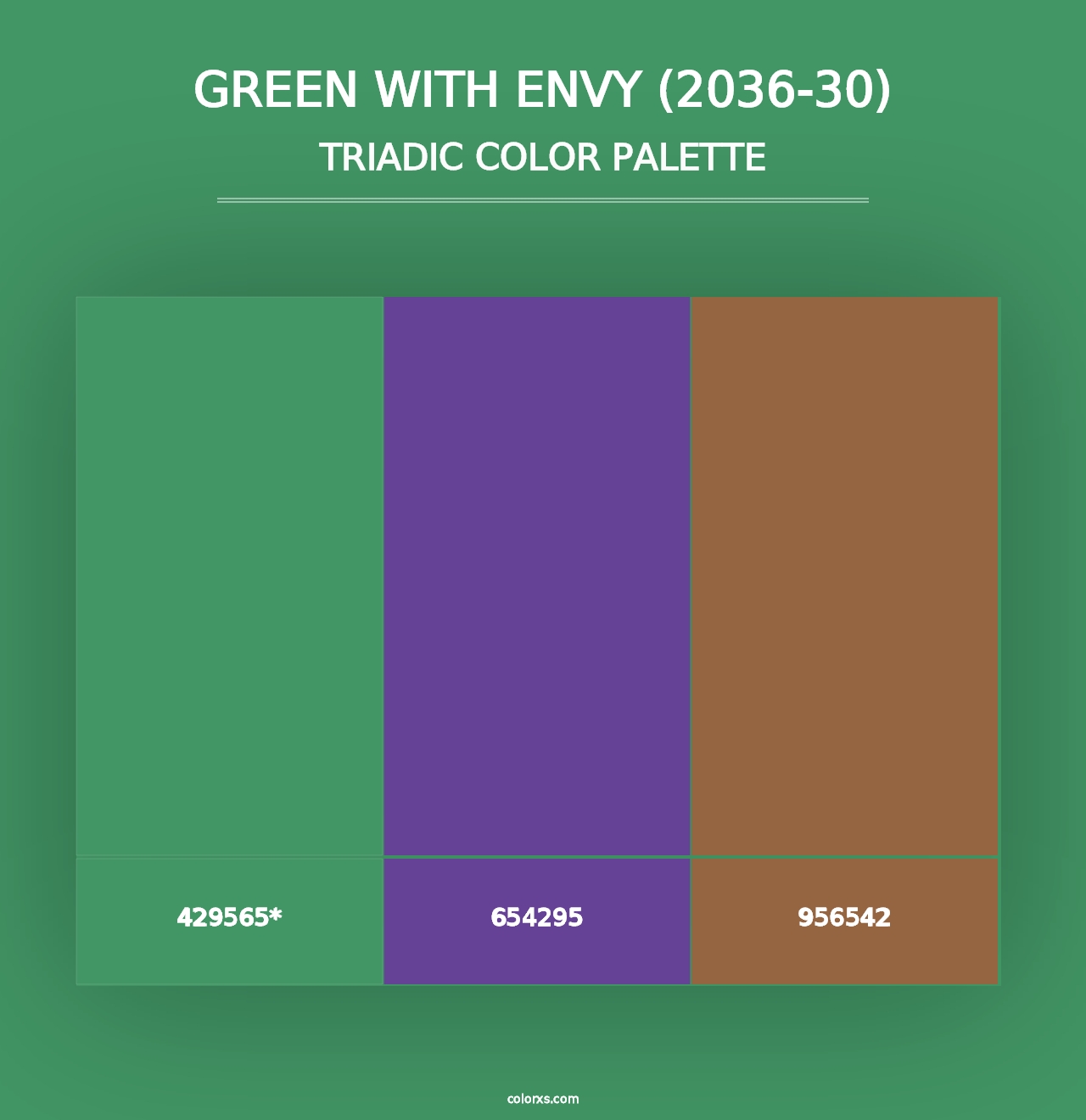 Green with Envy (2036-30) - Triadic Color Palette