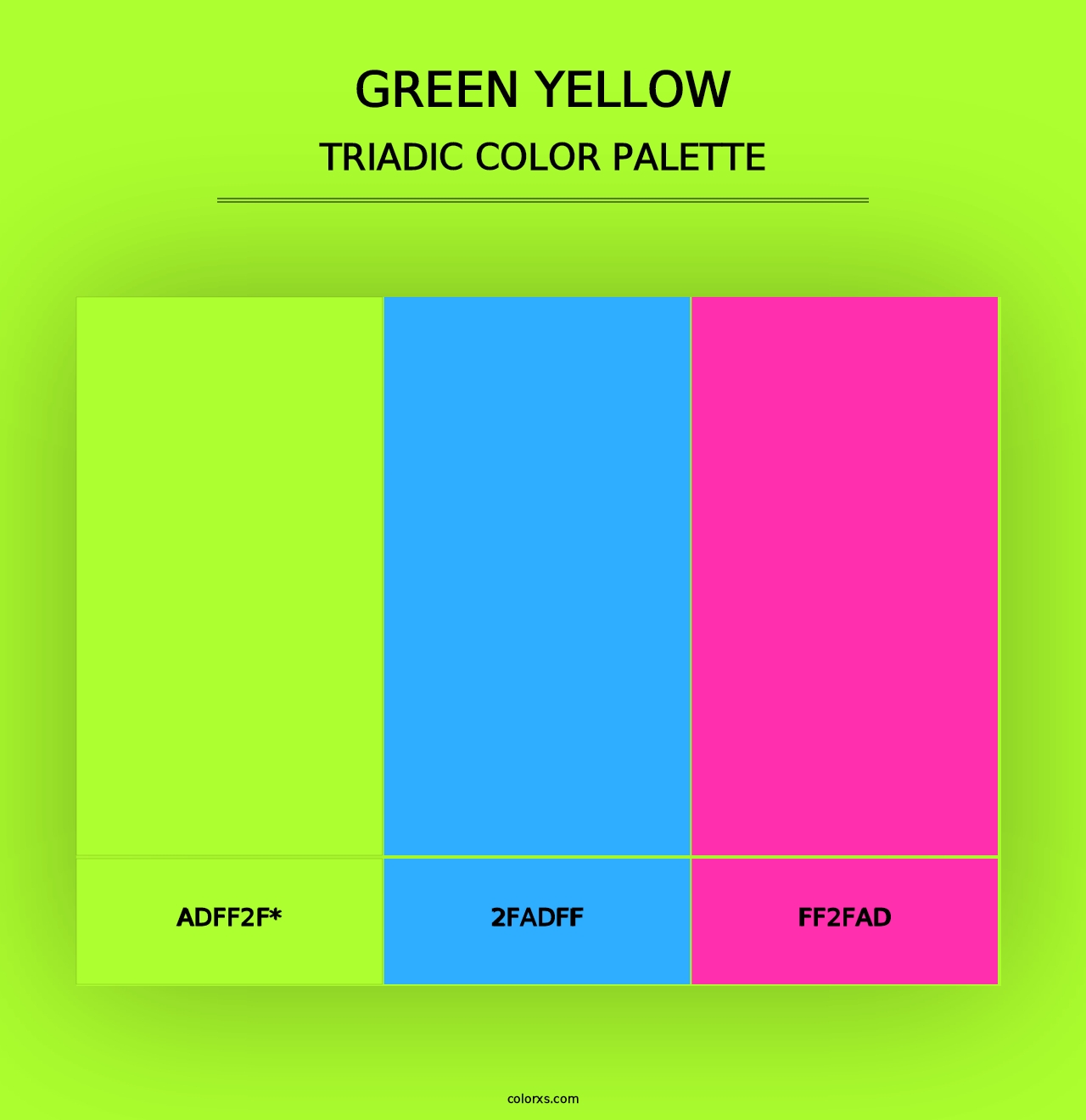 Green Yellow - Triadic Color Palette