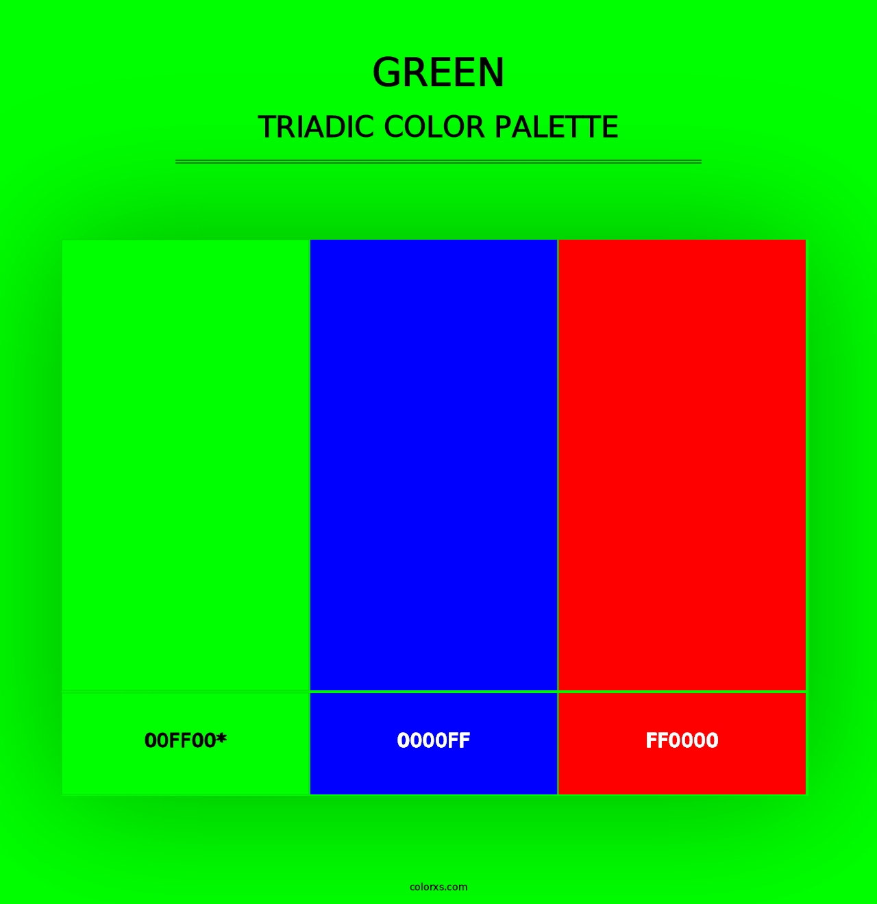 Green - Triadic Color Palette