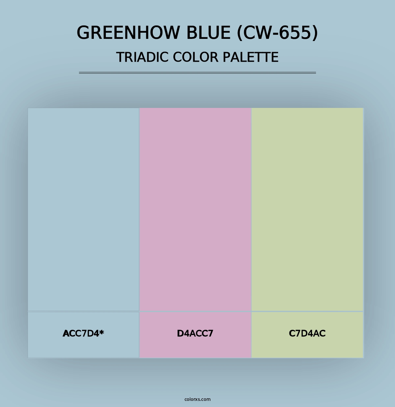 Greenhow Blue (CW-655) - Triadic Color Palette