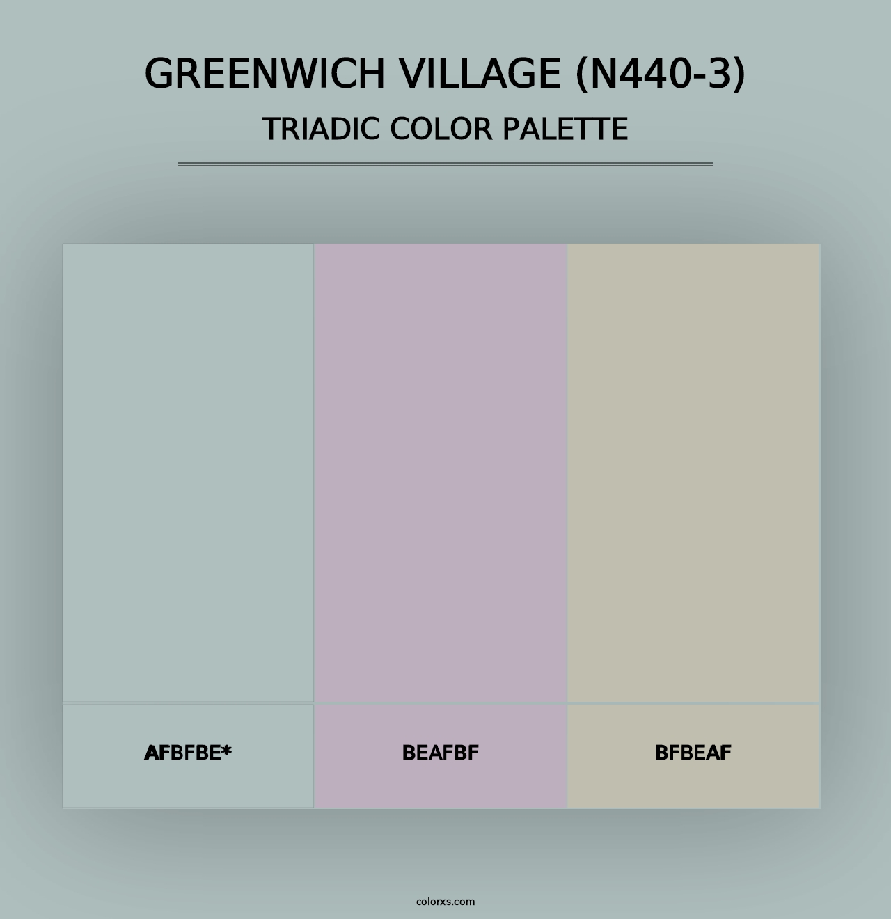 Greenwich Village (N440-3) - Triadic Color Palette