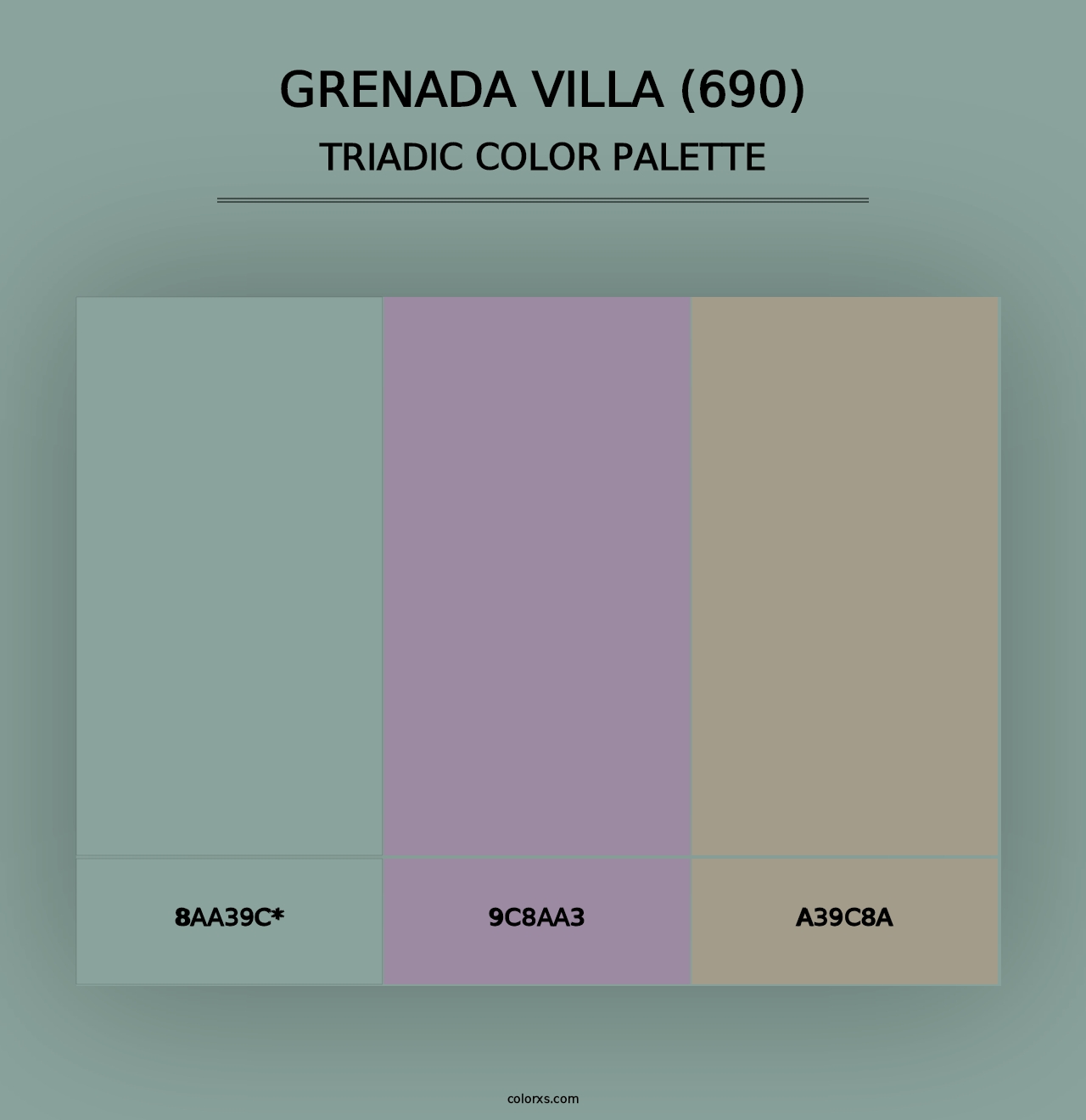 Grenada Villa (690) - Triadic Color Palette