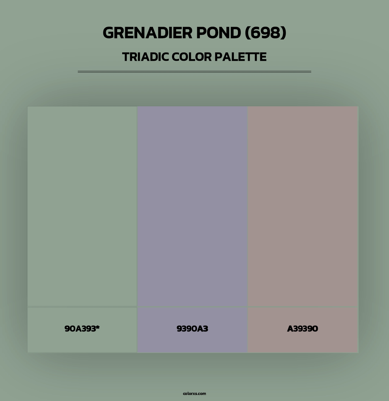 Grenadier Pond (698) - Triadic Color Palette