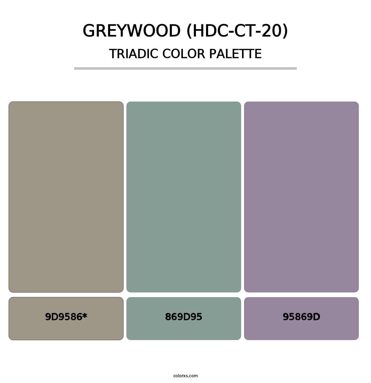 Greywood (HDC-CT-20) - Triadic Color Palette