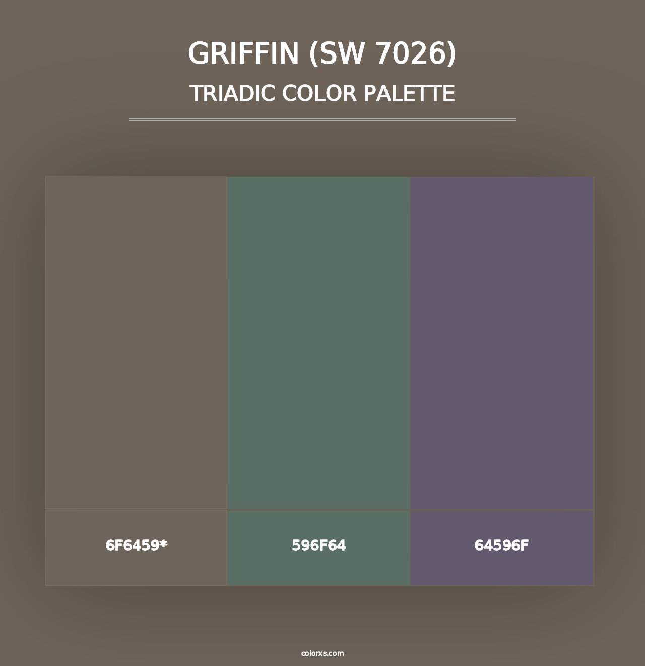 Griffin (SW 7026) - Triadic Color Palette