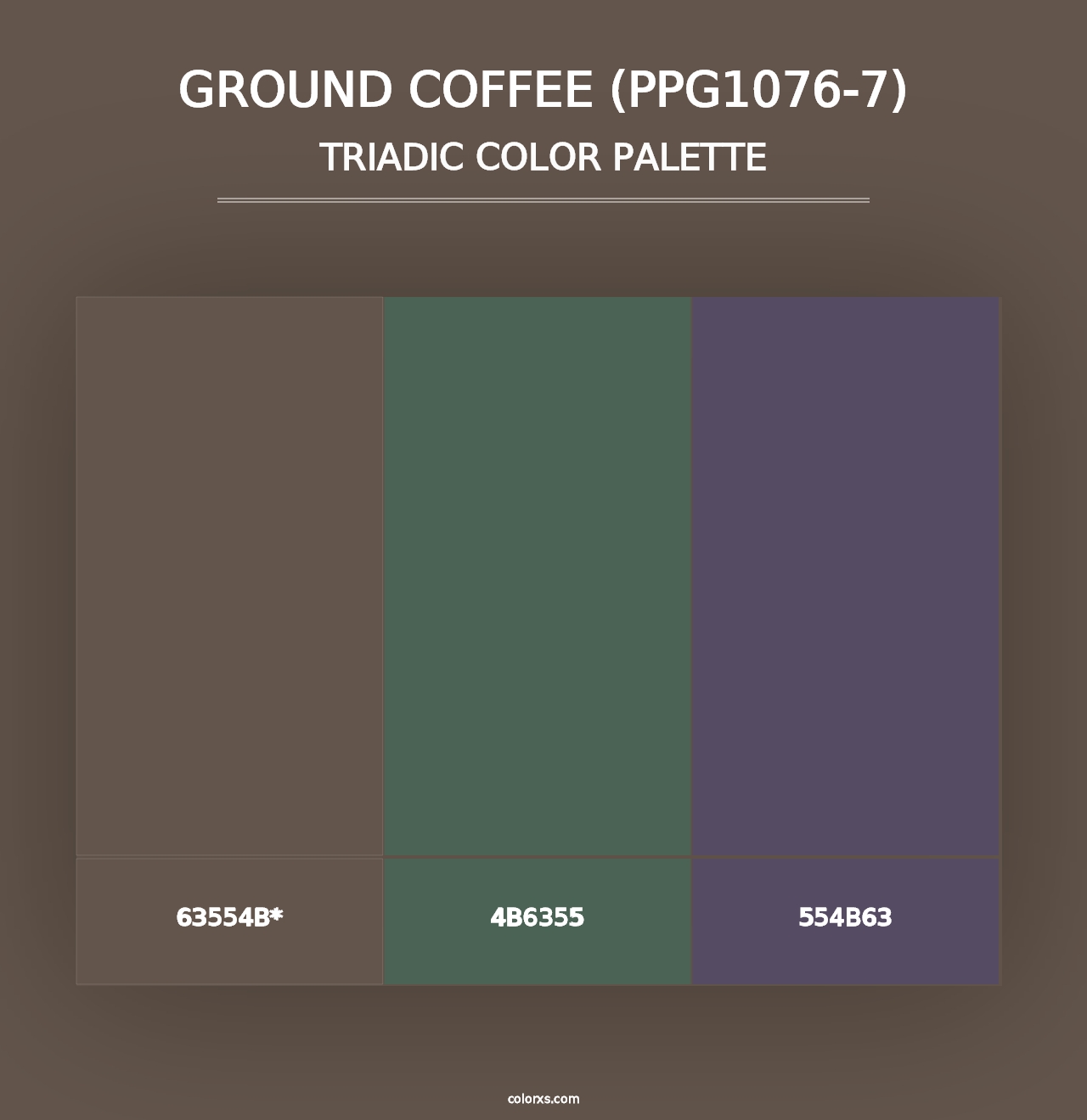 Ground Coffee (PPG1076-7) - Triadic Color Palette