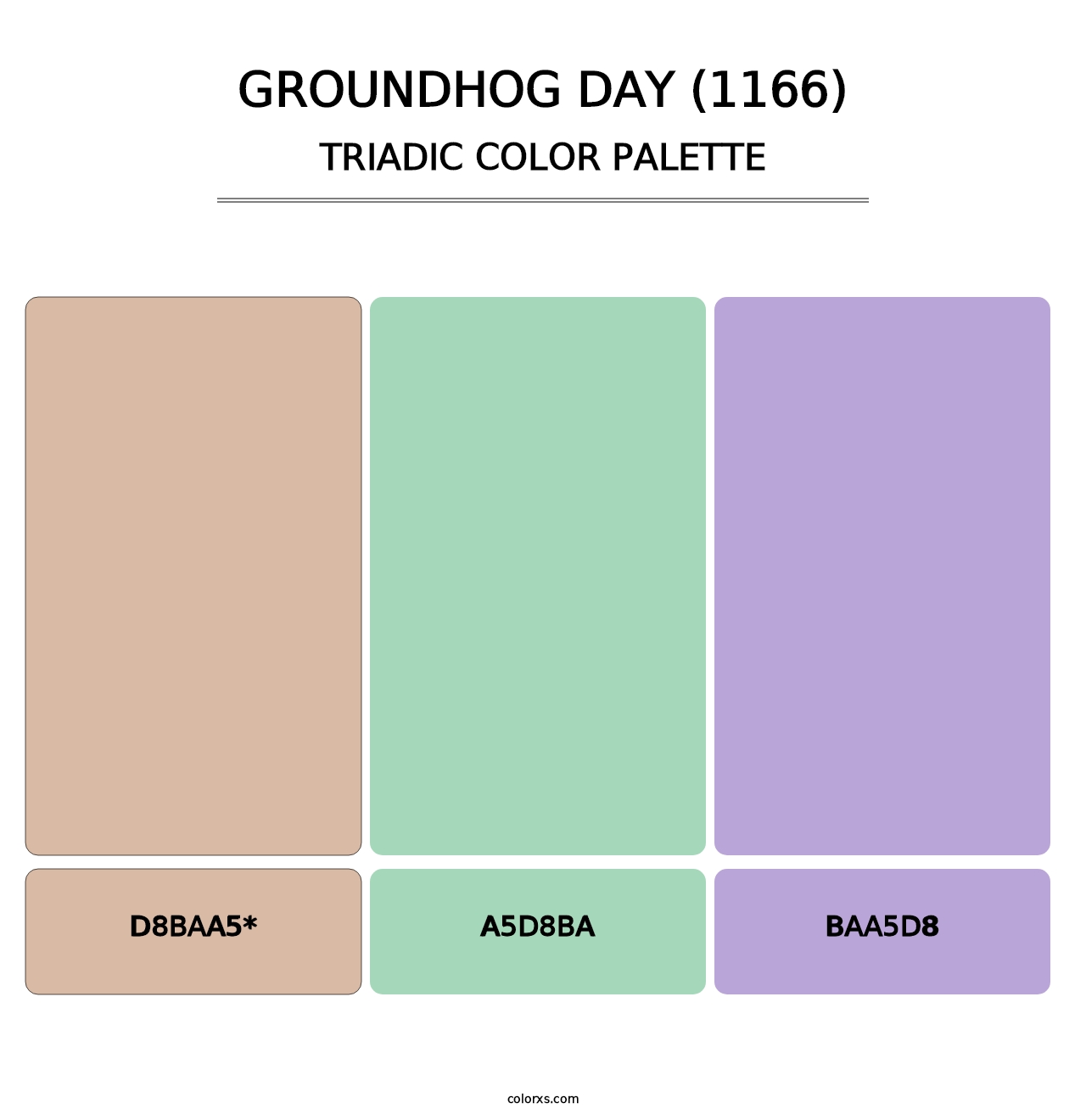 Groundhog Day (1166) - Triadic Color Palette