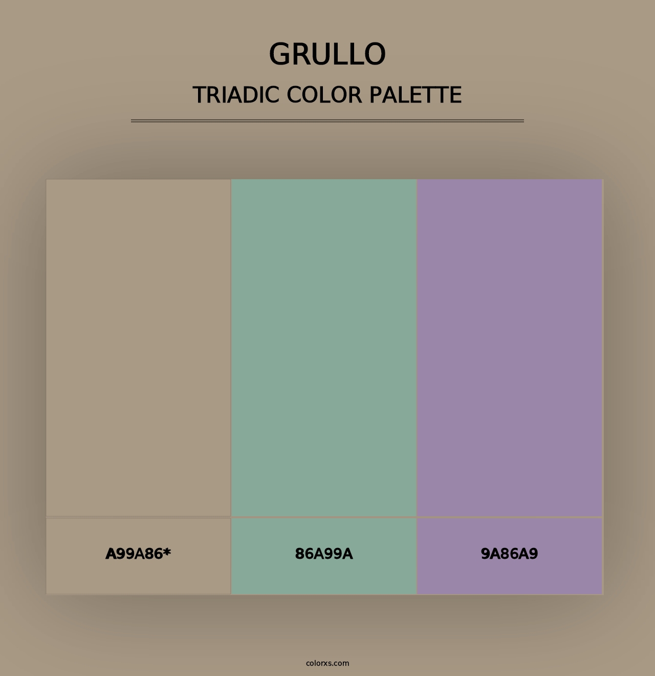 Grullo - Triadic Color Palette