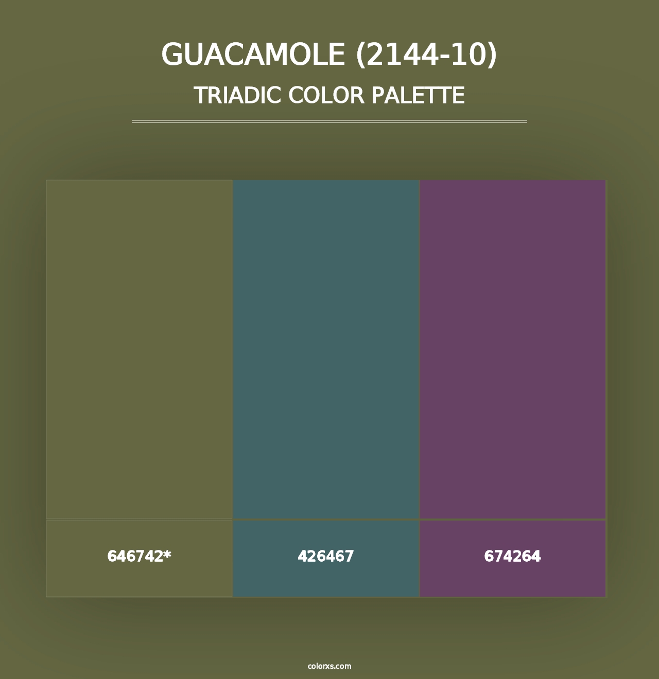 Guacamole (2144-10) - Triadic Color Palette