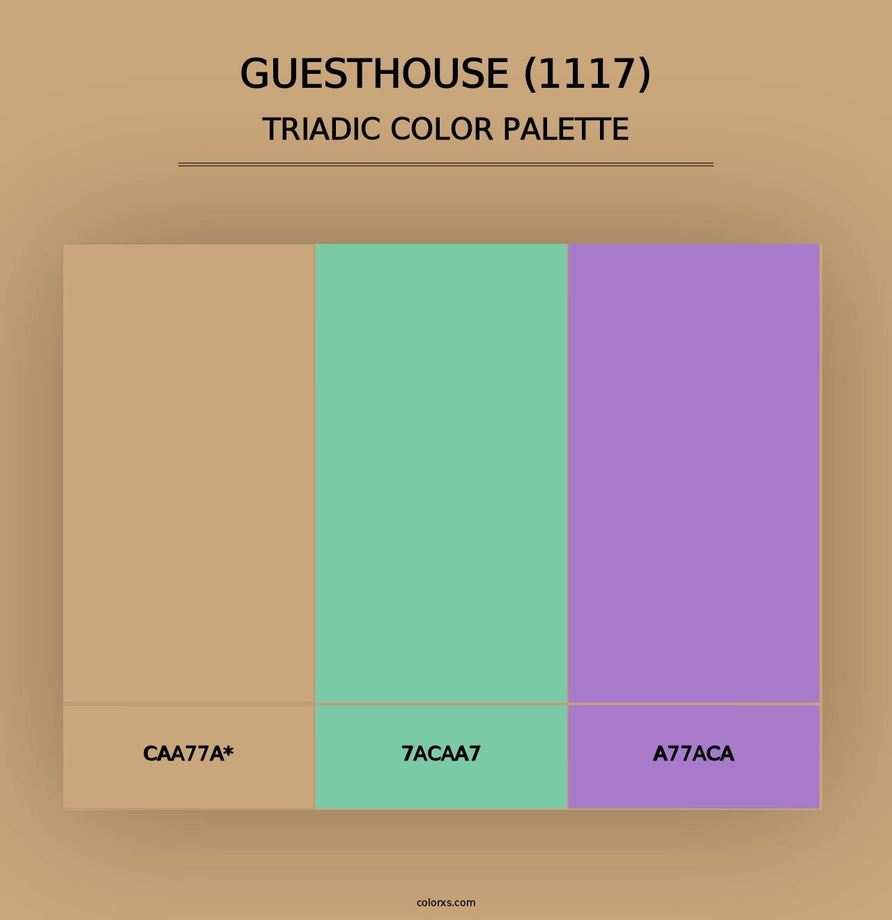 Guesthouse (1117) - Triadic Color Palette