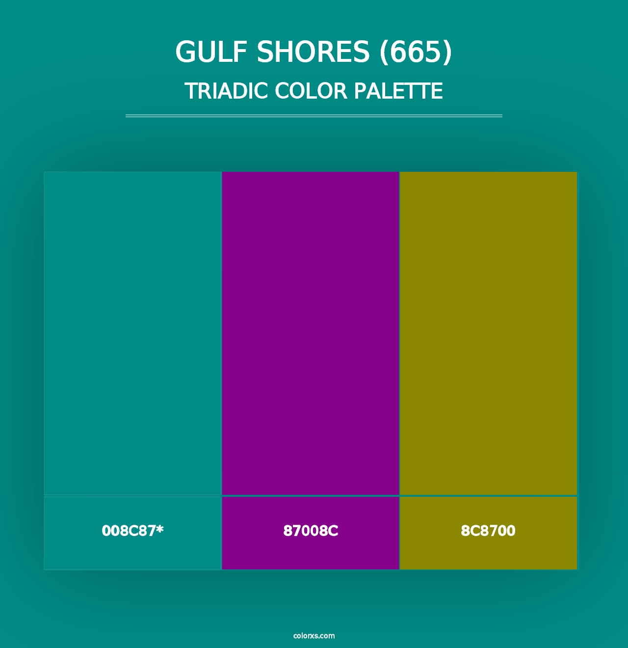 Gulf Shores (665) - Triadic Color Palette