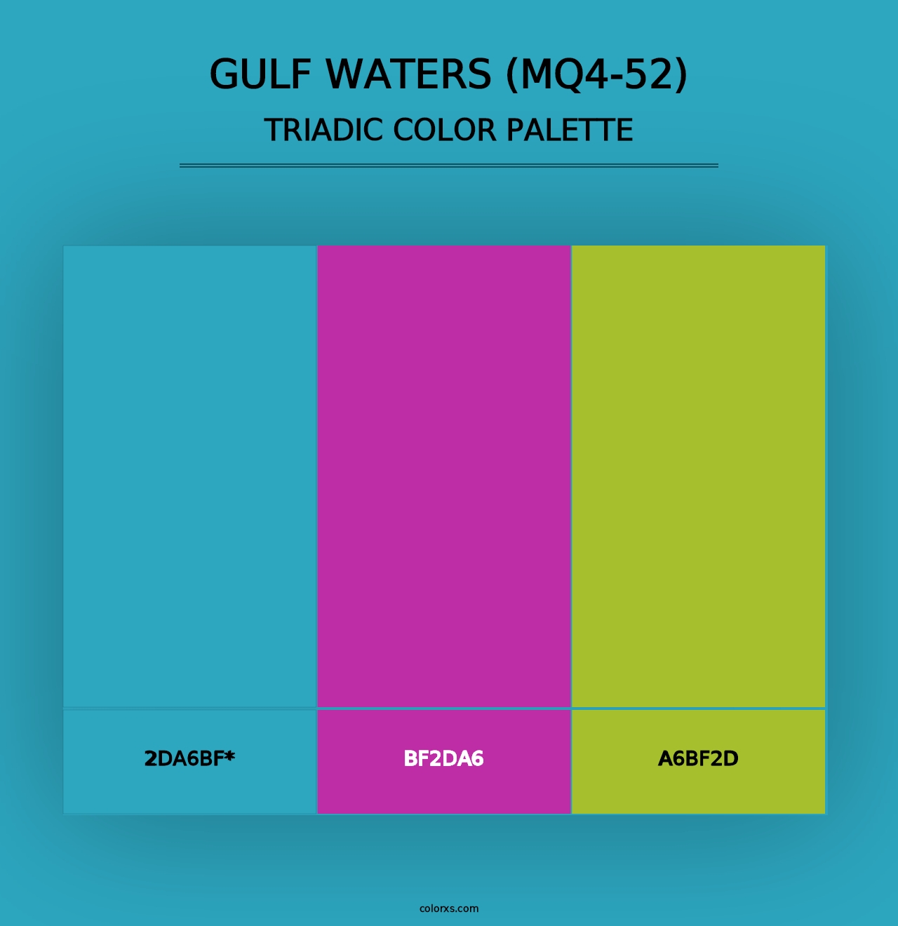 Gulf Waters (MQ4-52) - Triadic Color Palette