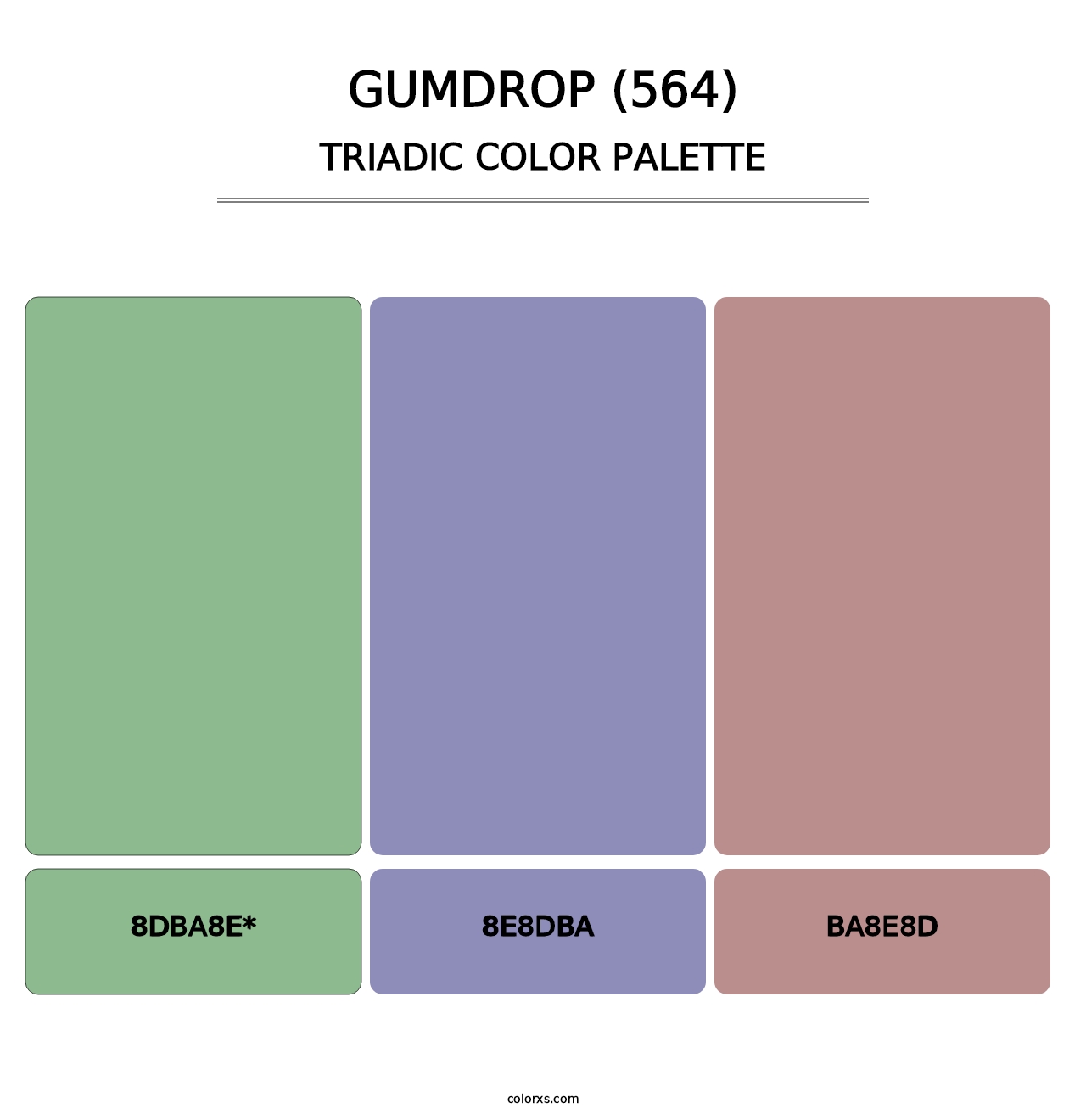 Gumdrop (564) - Triadic Color Palette