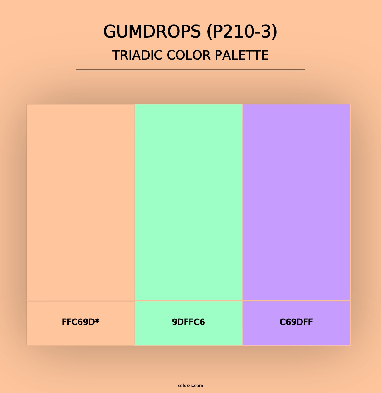 Gumdrops (P210-3) - Triadic Color Palette