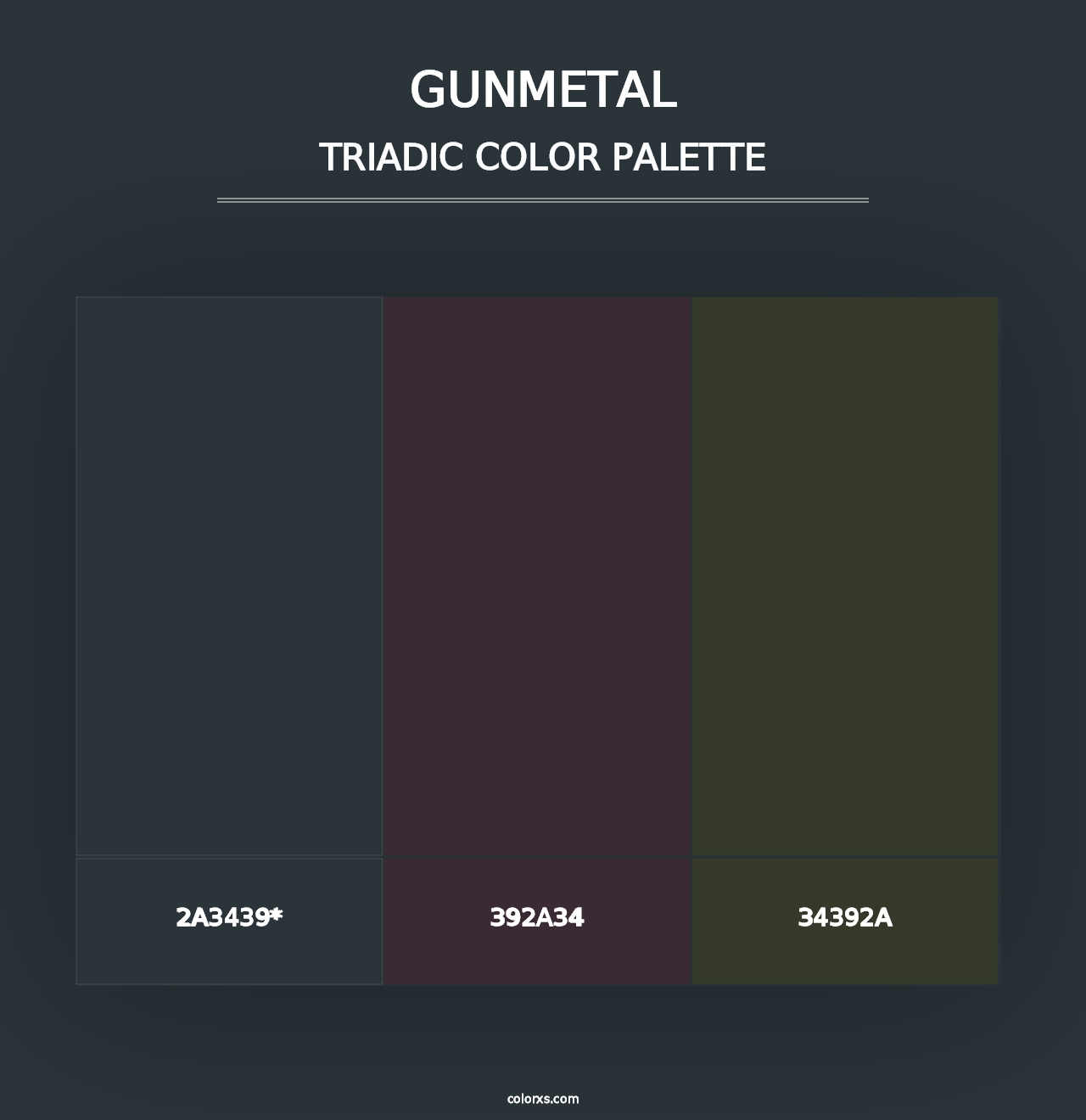 Gunmetal - Triadic Color Palette