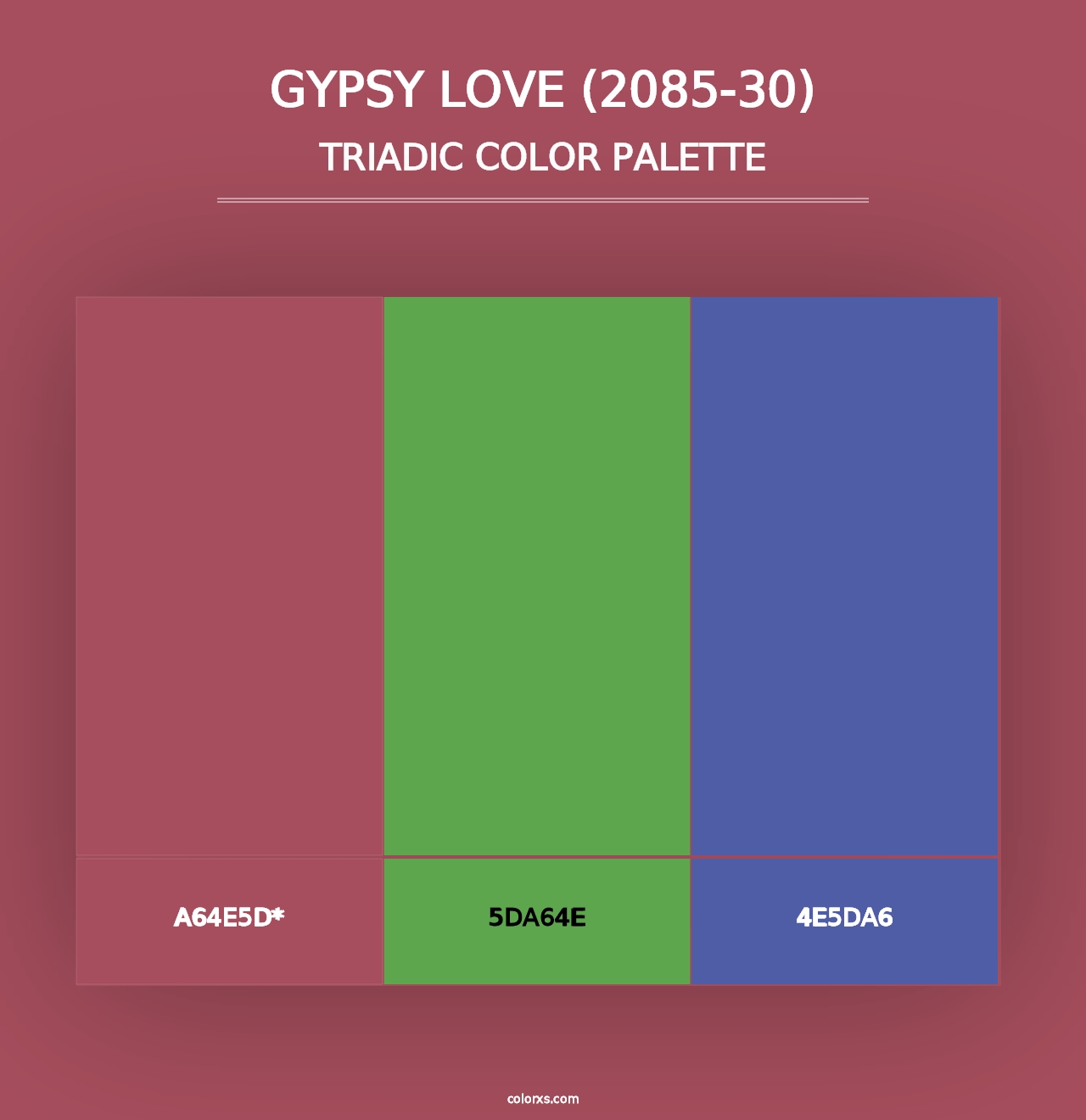 Gypsy Love (2085-30) - Triadic Color Palette