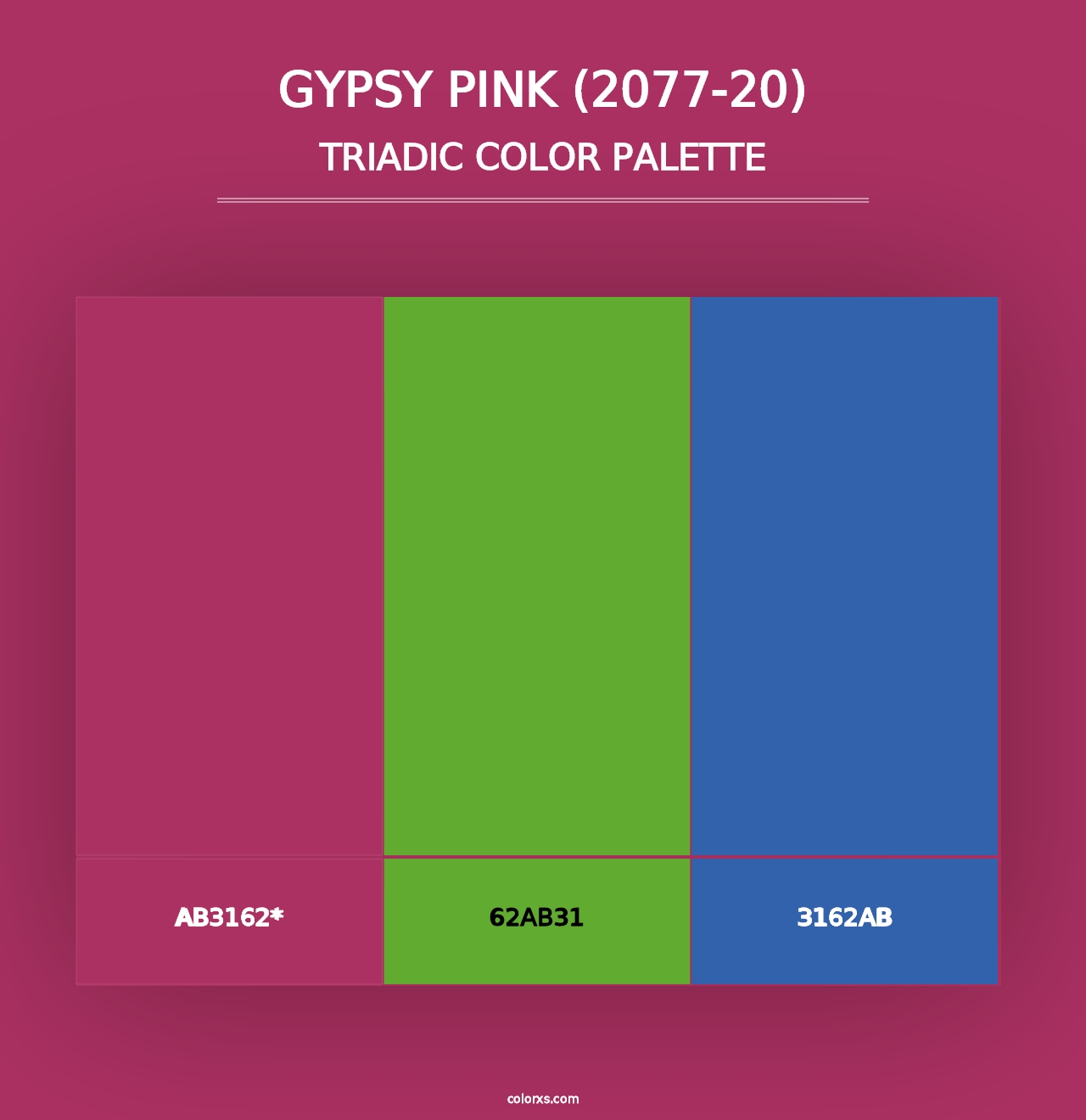 Gypsy Pink (2077-20) - Triadic Color Palette