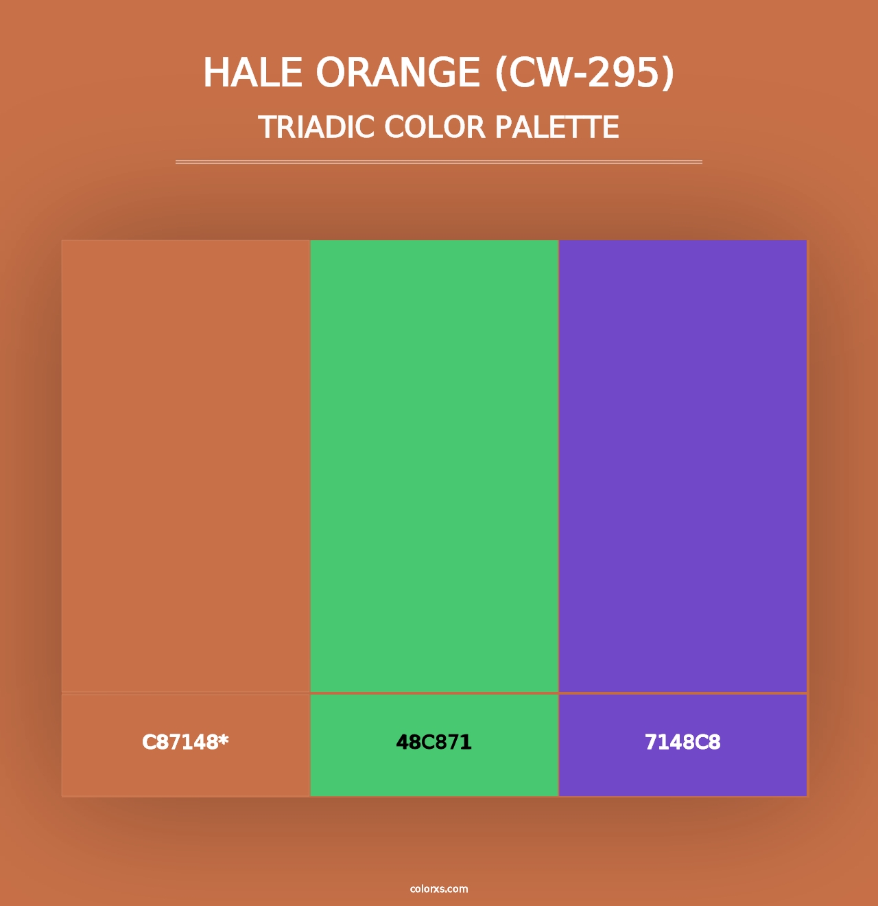 Hale Orange (CW-295) - Triadic Color Palette