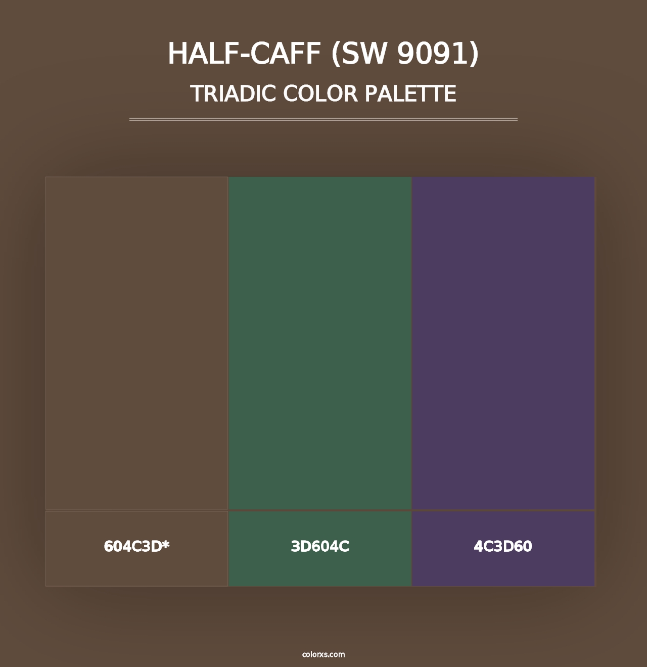 Half-Caff (SW 9091) - Triadic Color Palette