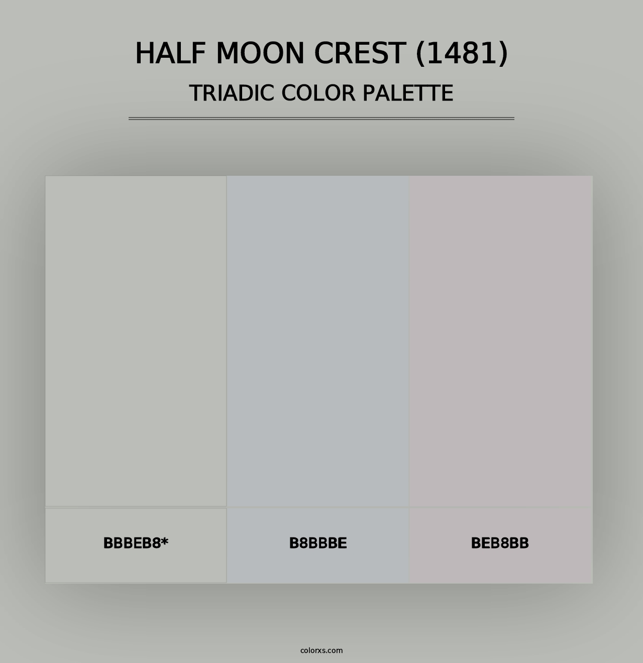 Half Moon Crest (1481) - Triadic Color Palette