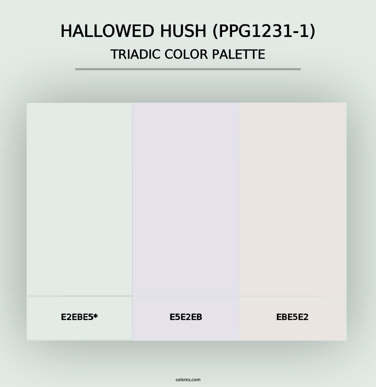 Hallowed Hush (PPG1231-1) - Triadic Color Palette