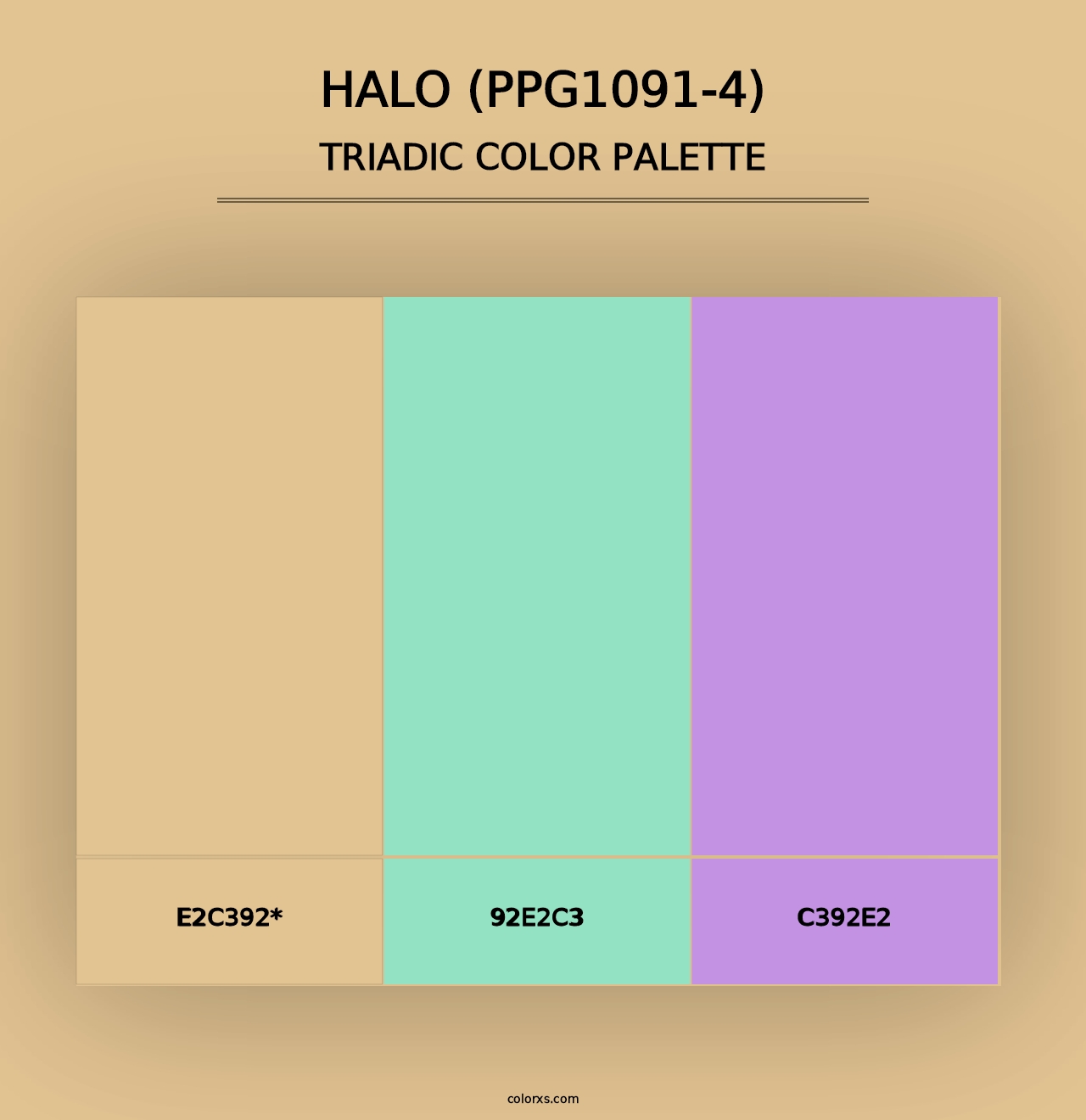 Halo (PPG1091-4) - Triadic Color Palette