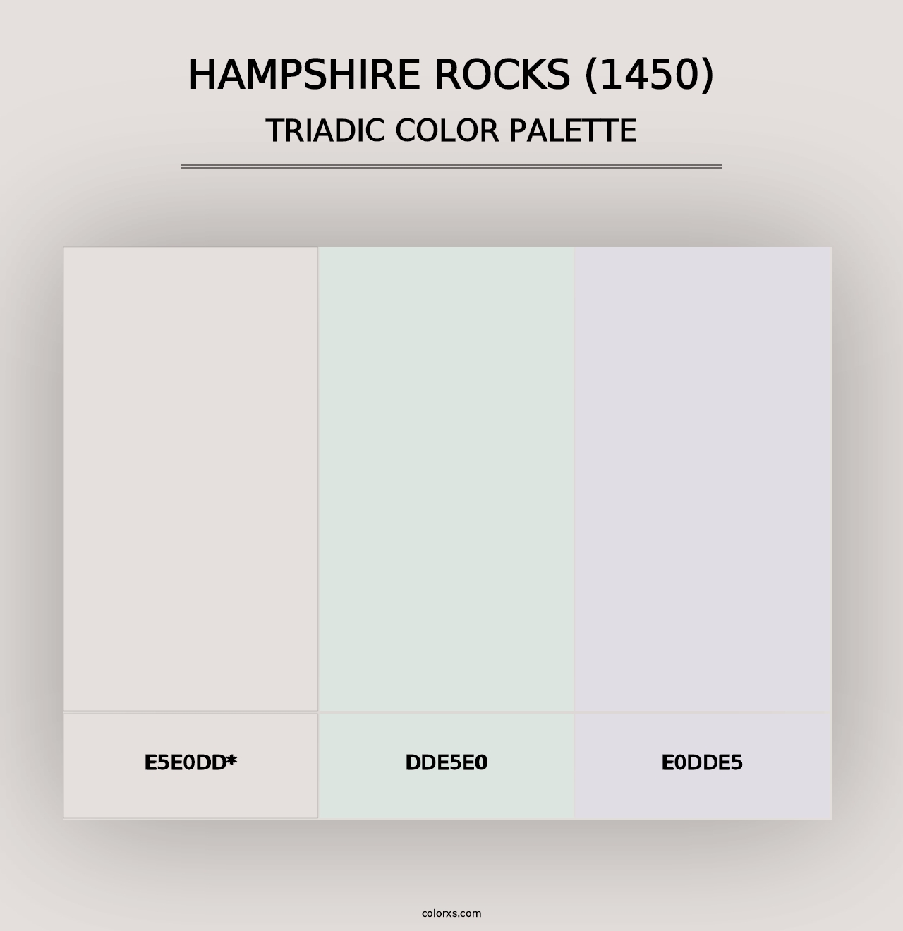 Hampshire Rocks (1450) - Triadic Color Palette