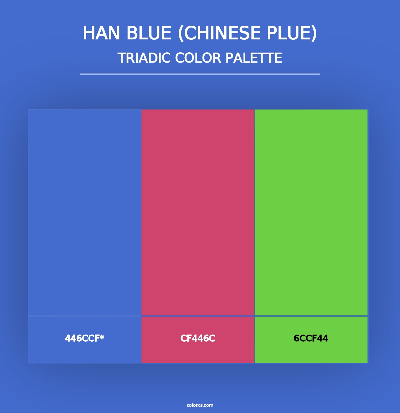 Han Blue (Chinese Plue) - Triadic Color Palette