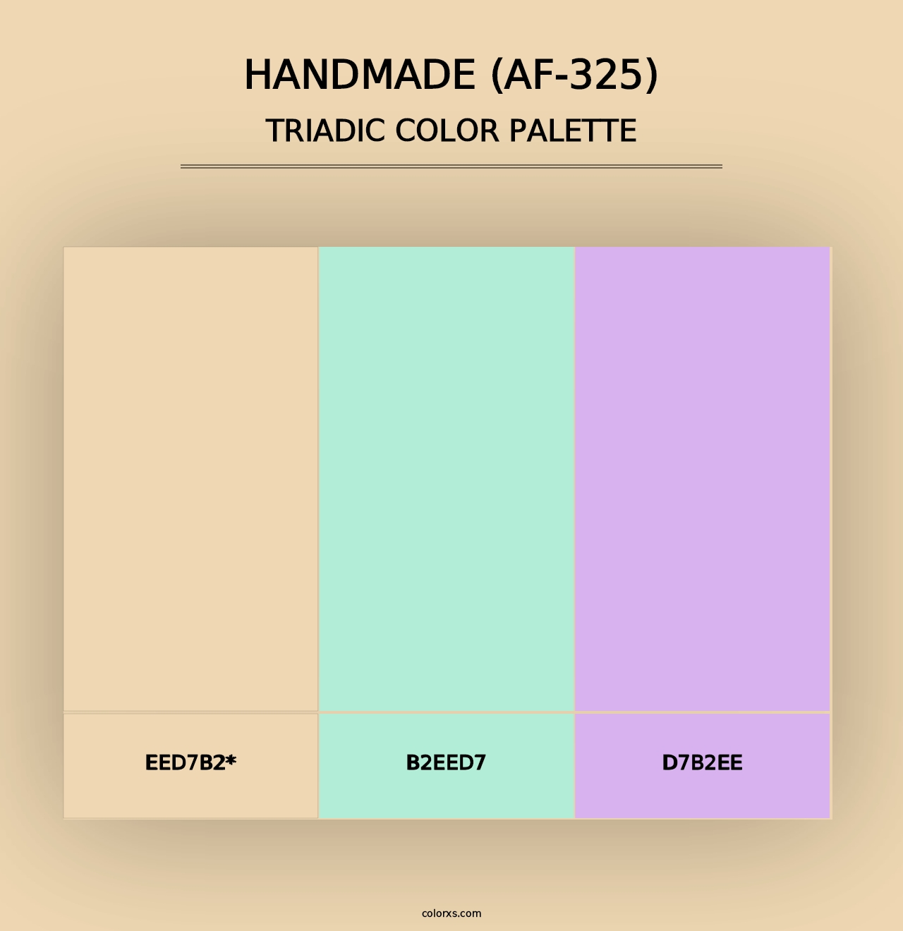 Handmade (AF-325) - Triadic Color Palette