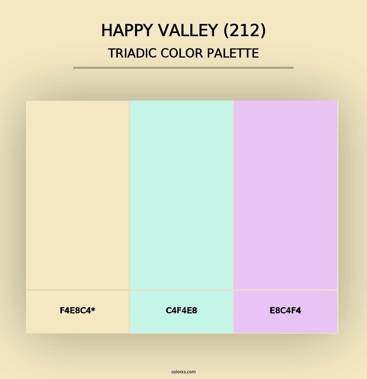 Happy Valley (212) - Triadic Color Palette