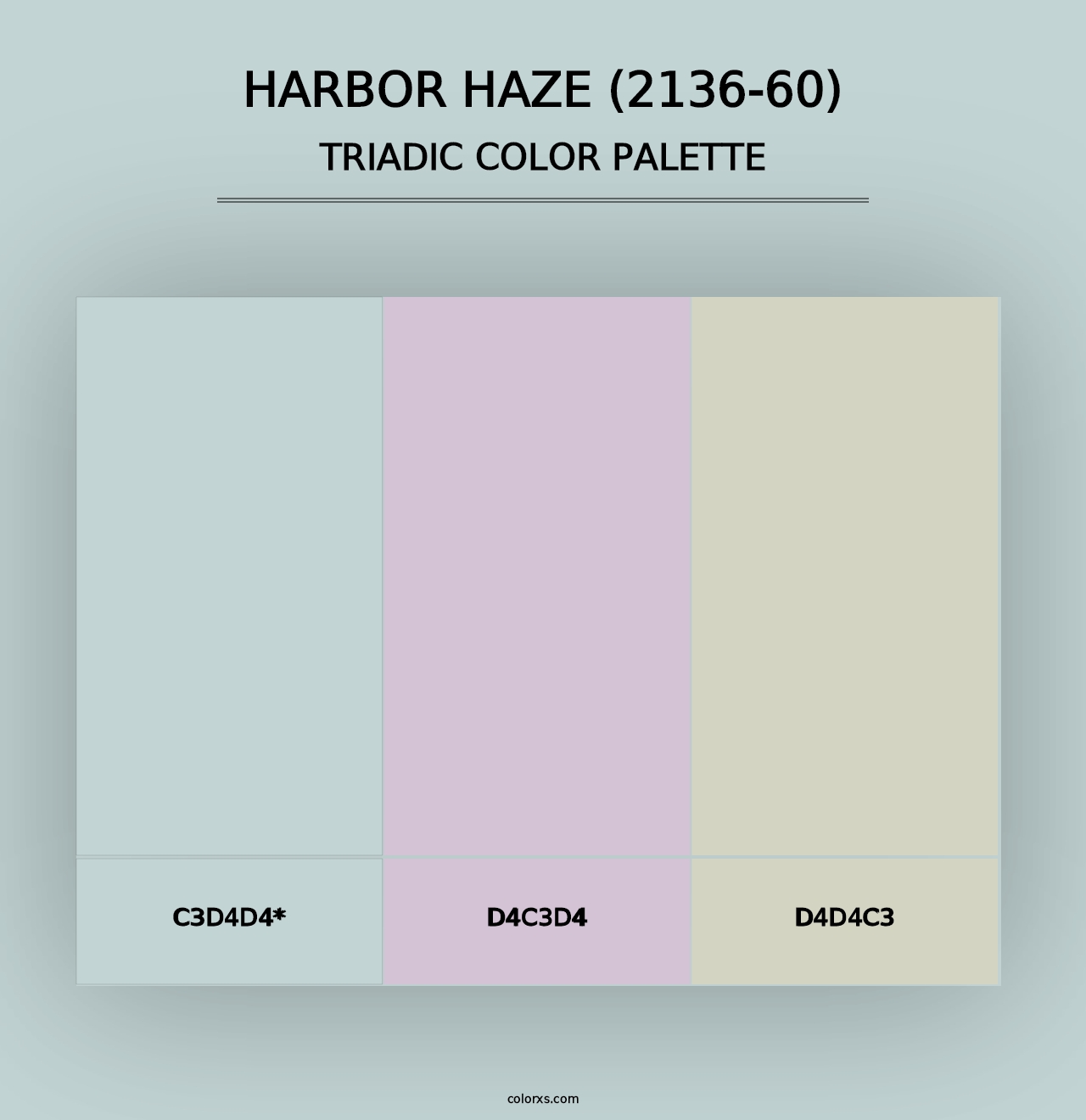 Harbor Haze (2136-60) - Triadic Color Palette