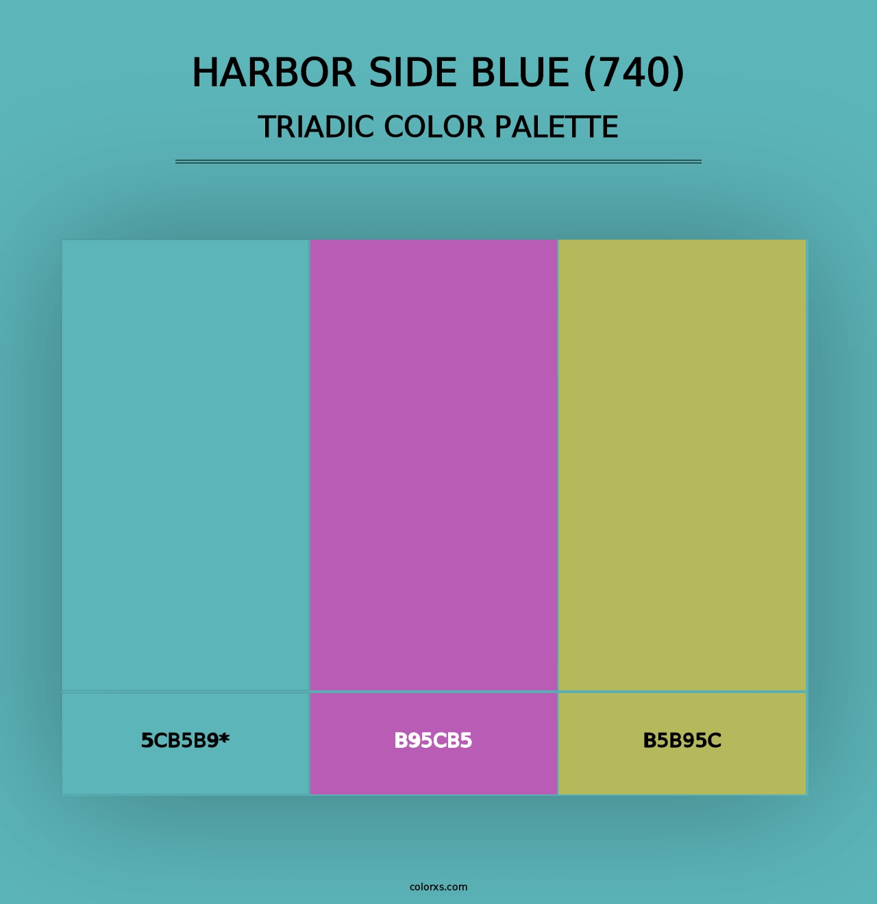 Harbor Side Blue (740) - Triadic Color Palette